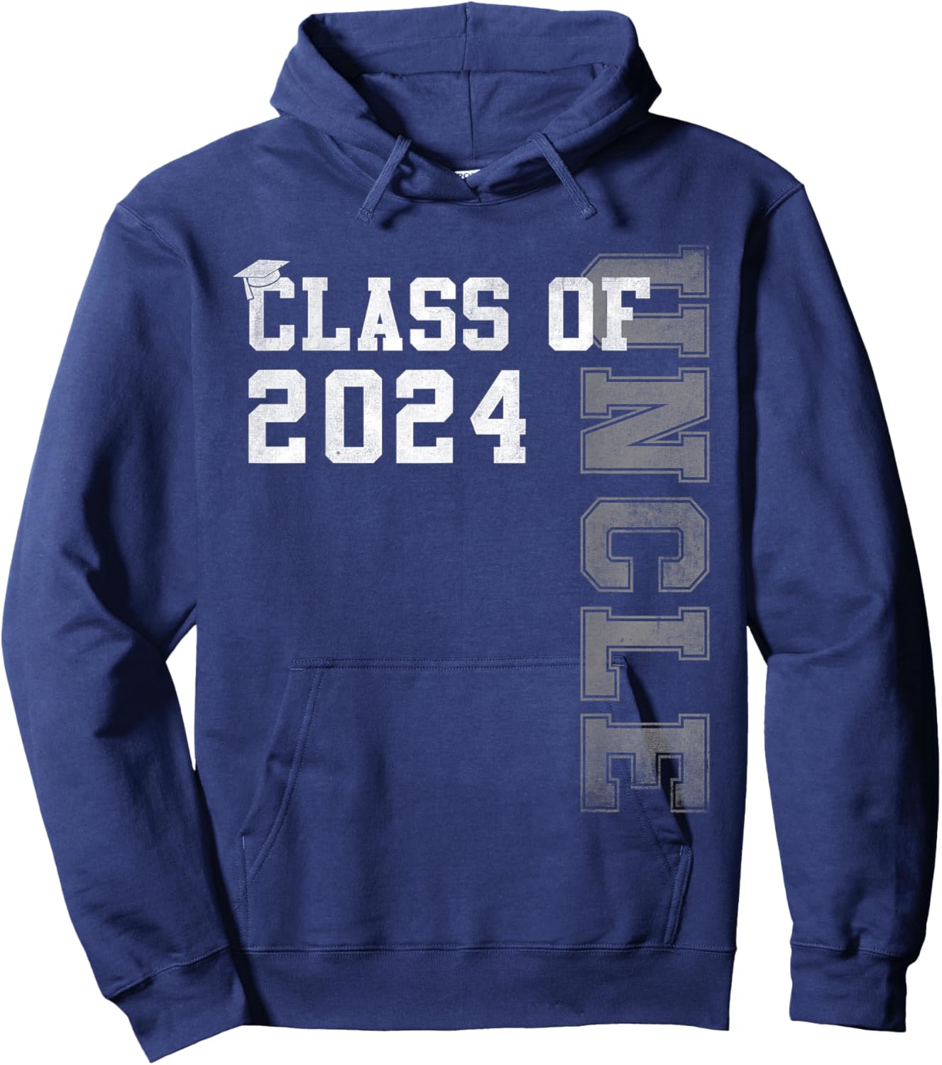 Uncle Senior 2024 Proud Uncle Of A Class Of 2024 Graduate Hoodie - Hoodie | Navy