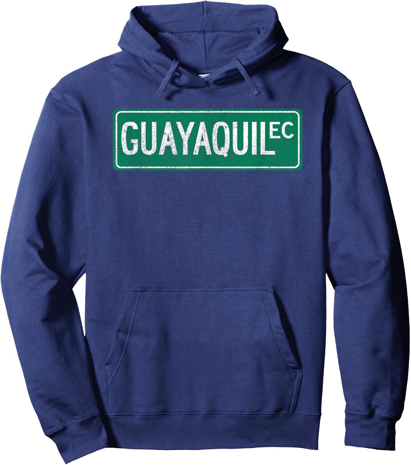 Retro Guayaquil, Ecuador Street Sign Hoodie - Hoodie | Navy