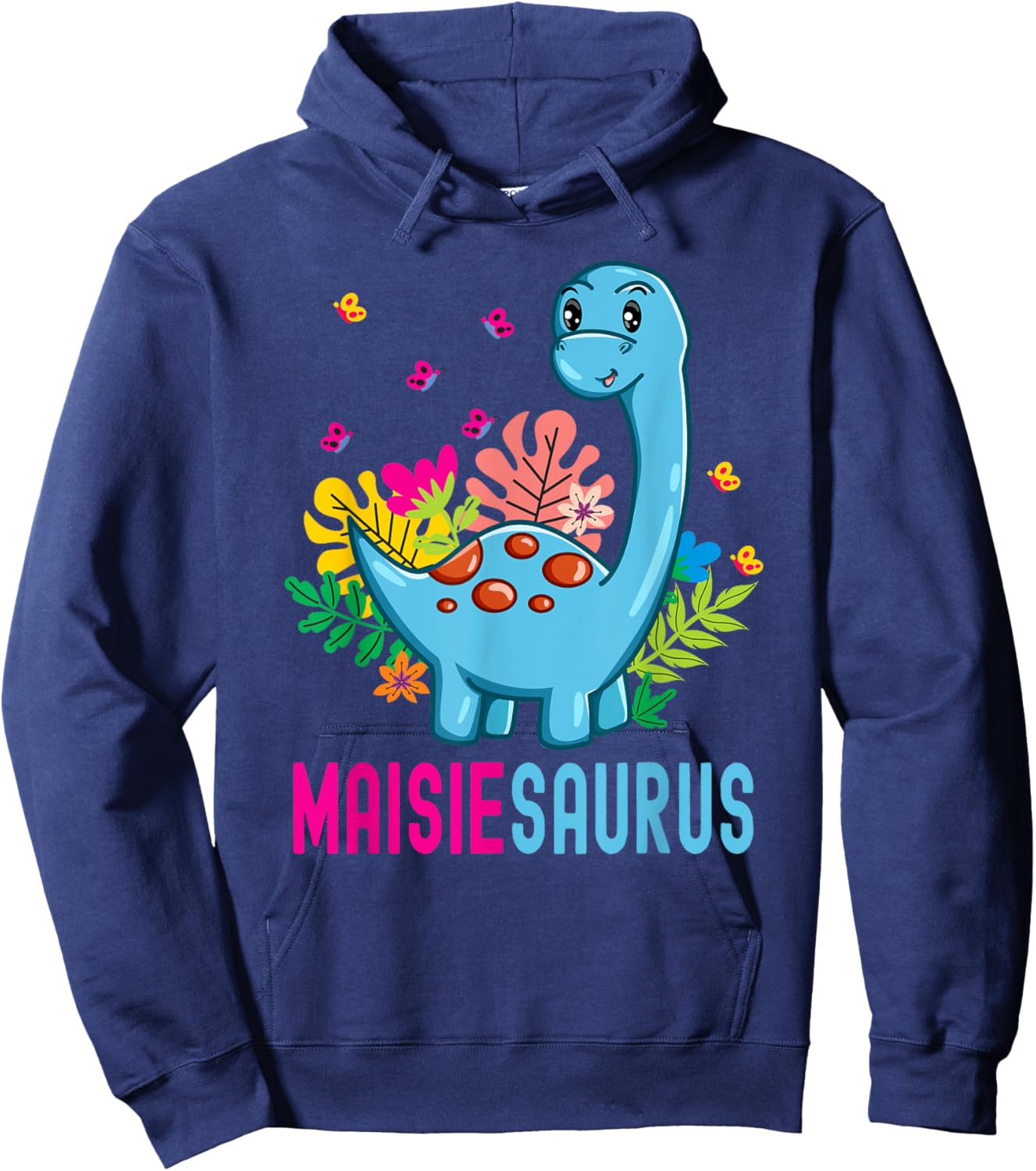 MAISIESAURUS Personalized Name MAISIE Dino Dinosaur Birthday Hoodie - Hoodie | Navy