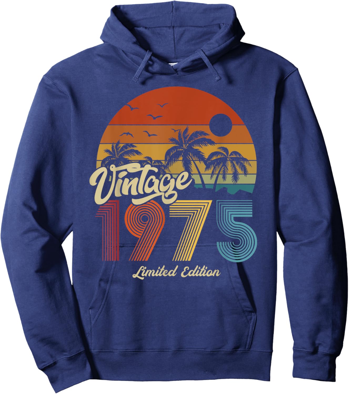 1975 Vintage Birthday Retro Gifts Woman 70s 80s Hoodie - Hoodie | Navy
