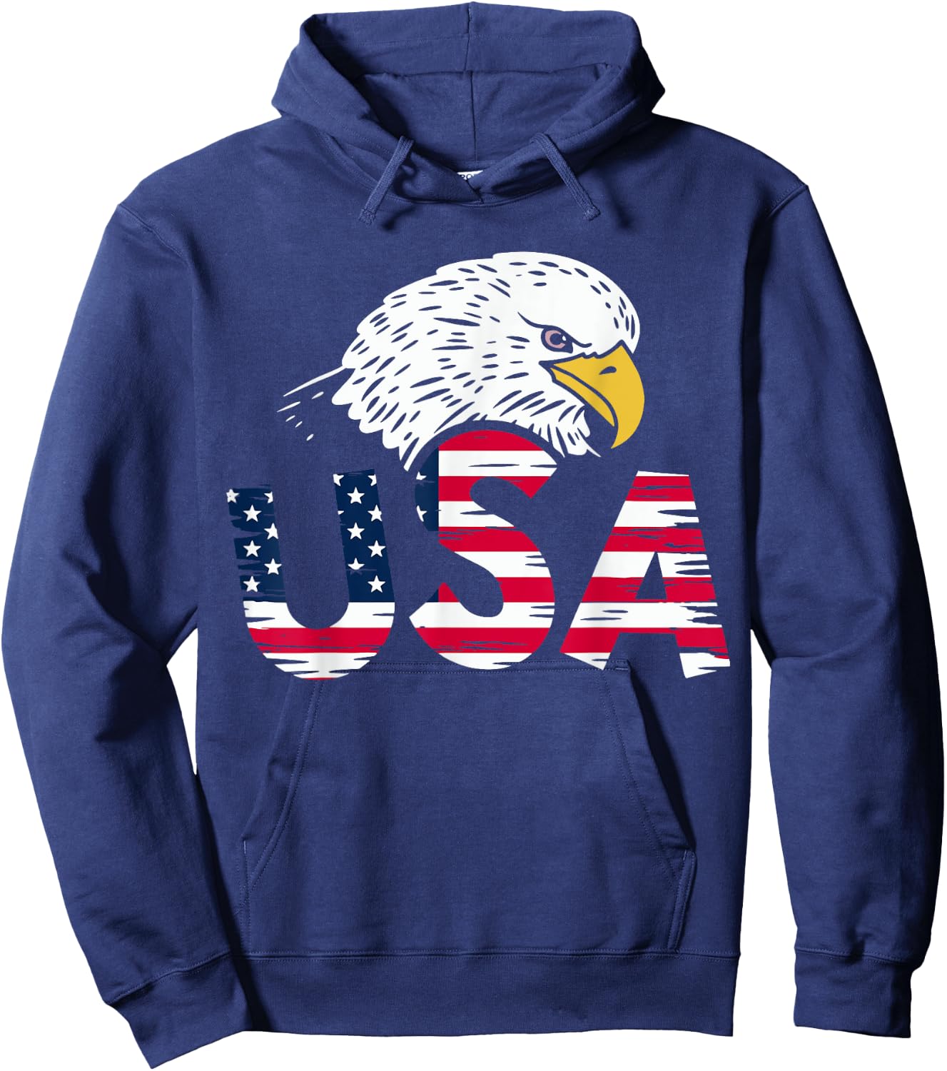 USA American Flag Eagle for Patriotic Hoodie - Hoodie | Navy