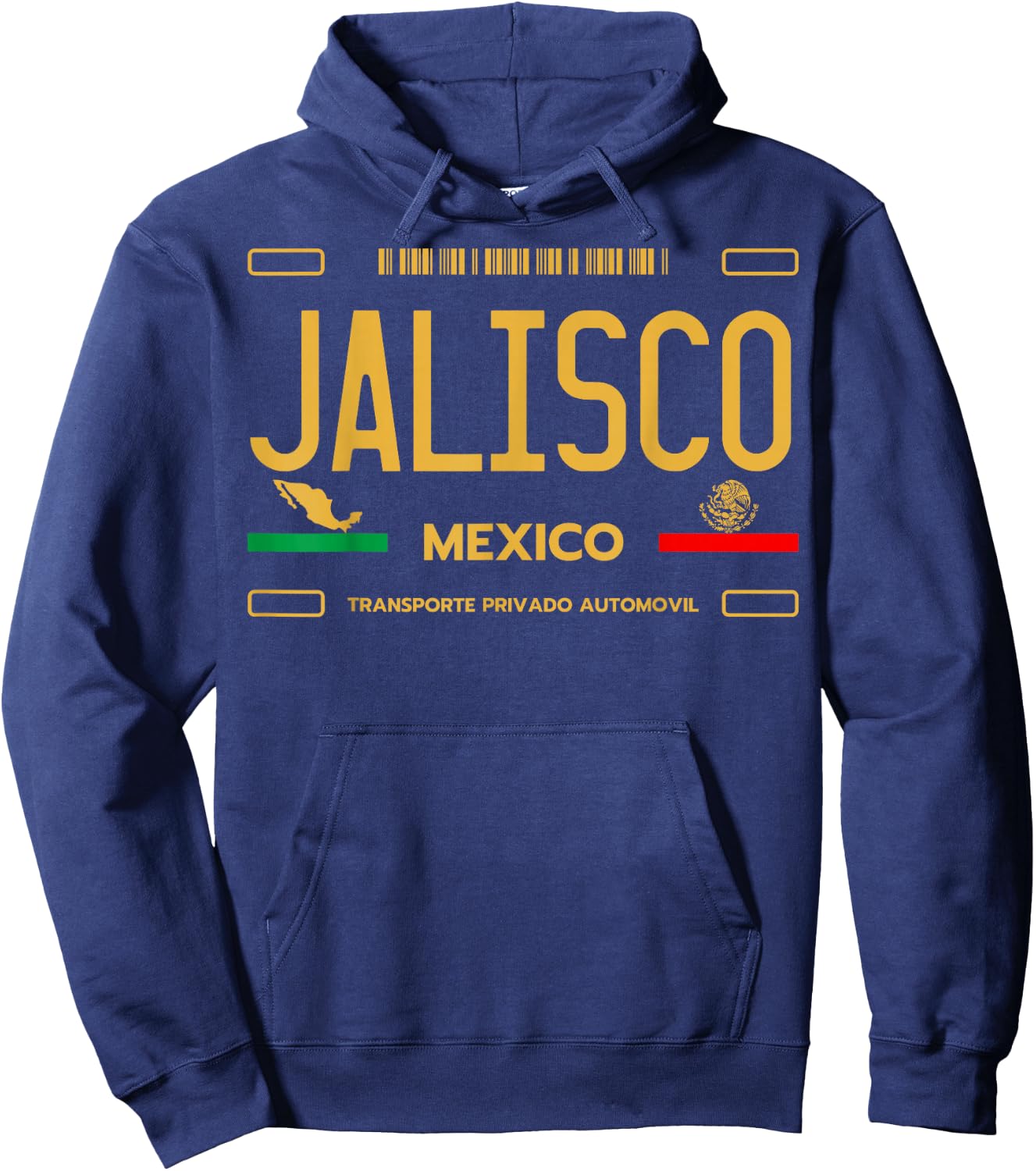 Jalisco Mexico License Plate Aesthetic Jalisco Hoodie - Hoodie | Navy