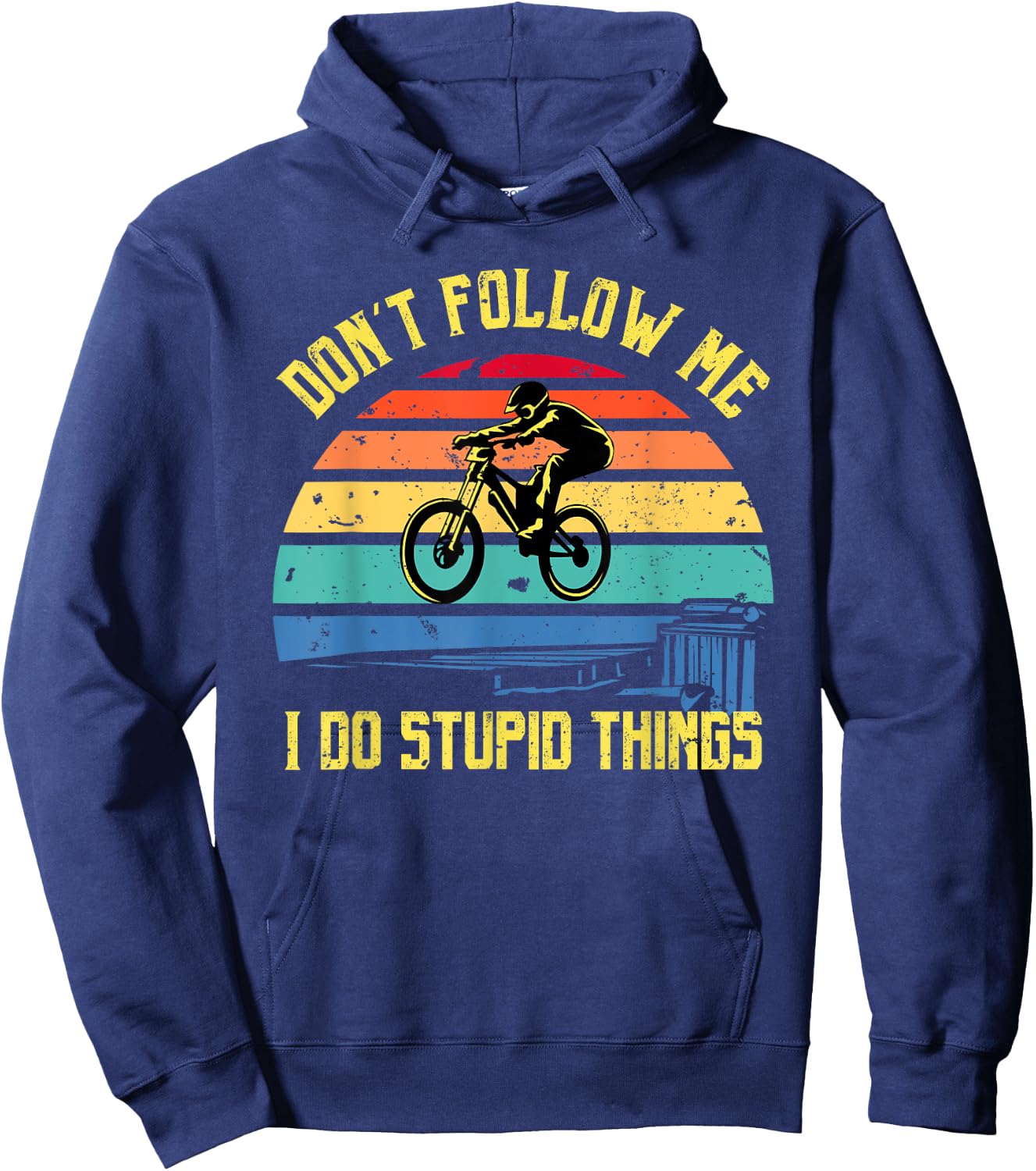 Don't Follow Me - Downhill Rider Mountainbike Rider MTB Hoodie - Hoodie | Navy