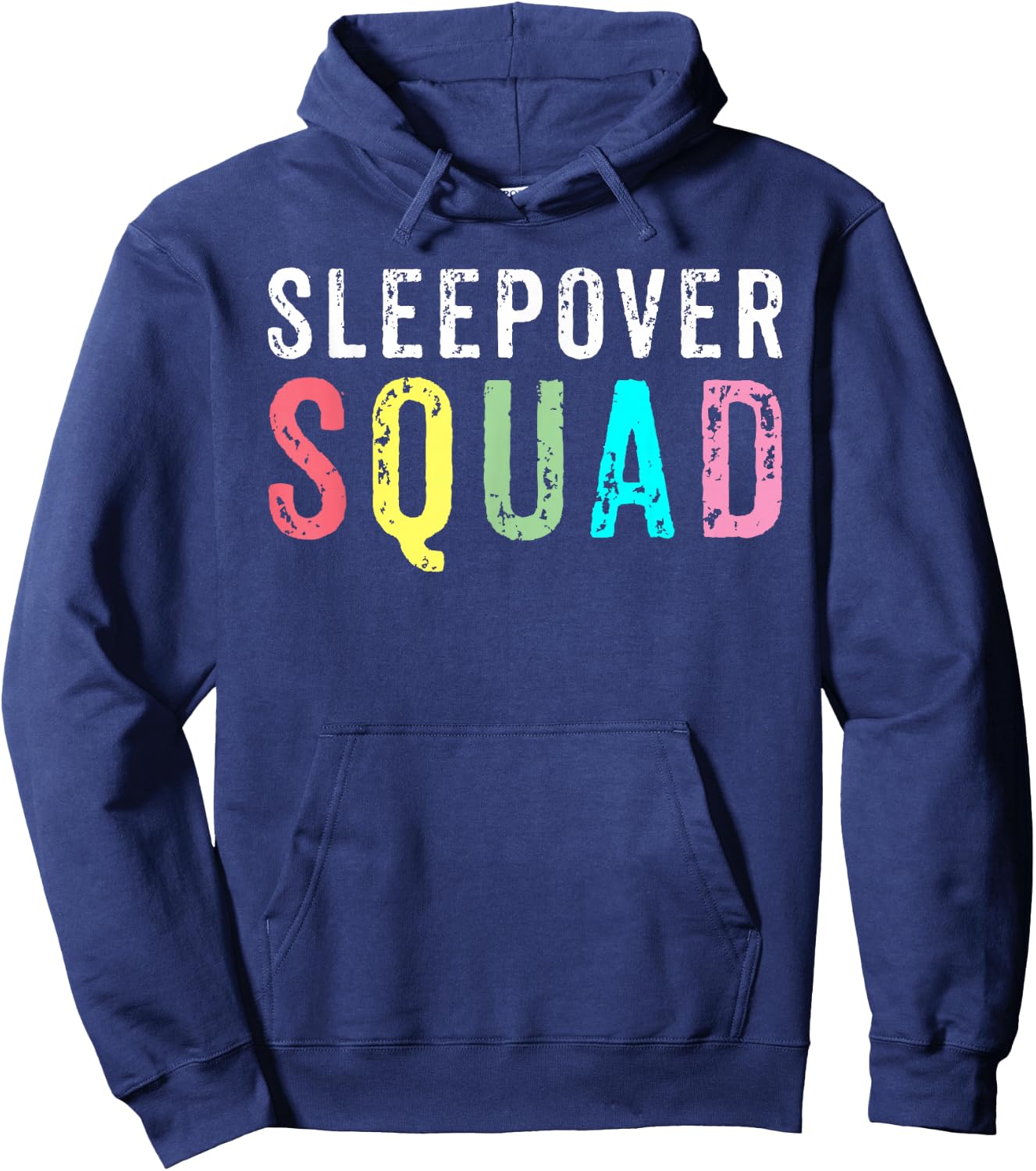 Sleepover Squad Slumber Party Overnight Pajama Hoodie - Hoodie | Navy