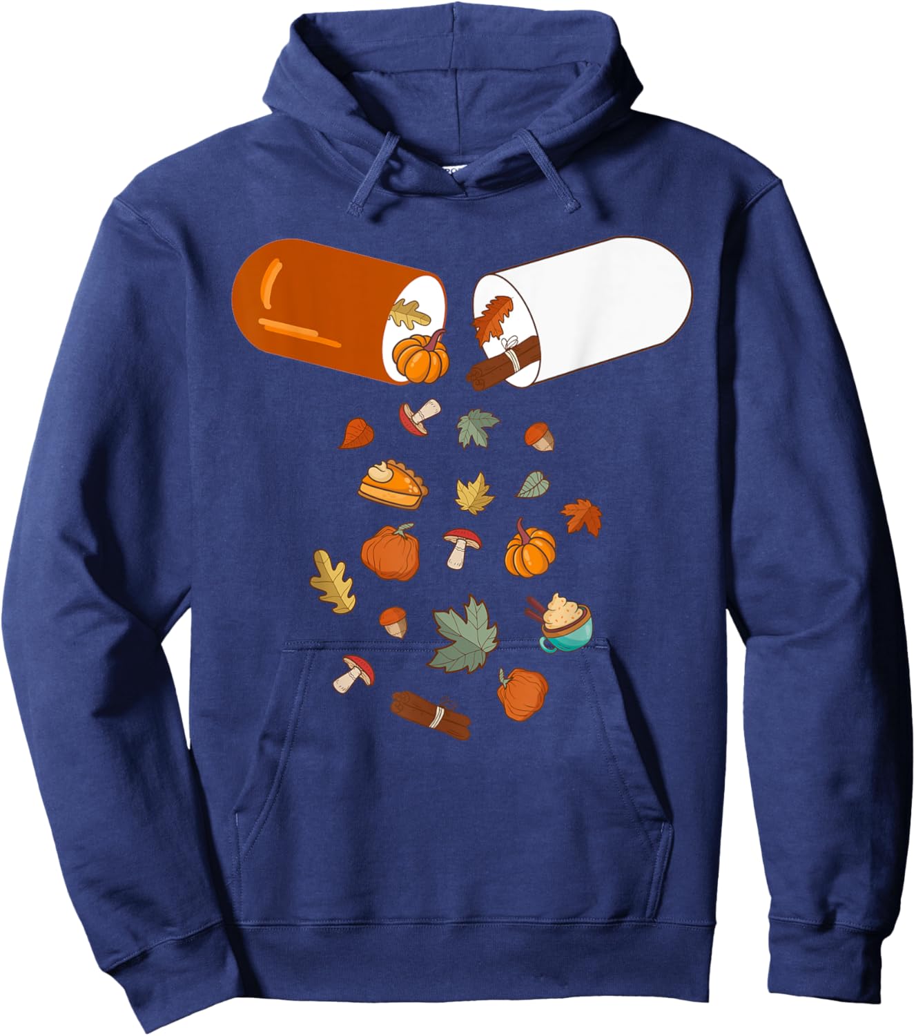 Pharmacy Tech CPhT Fall Vibe Its Fall Yall Pumpkin Season Hoodie - Hoodie | Navy