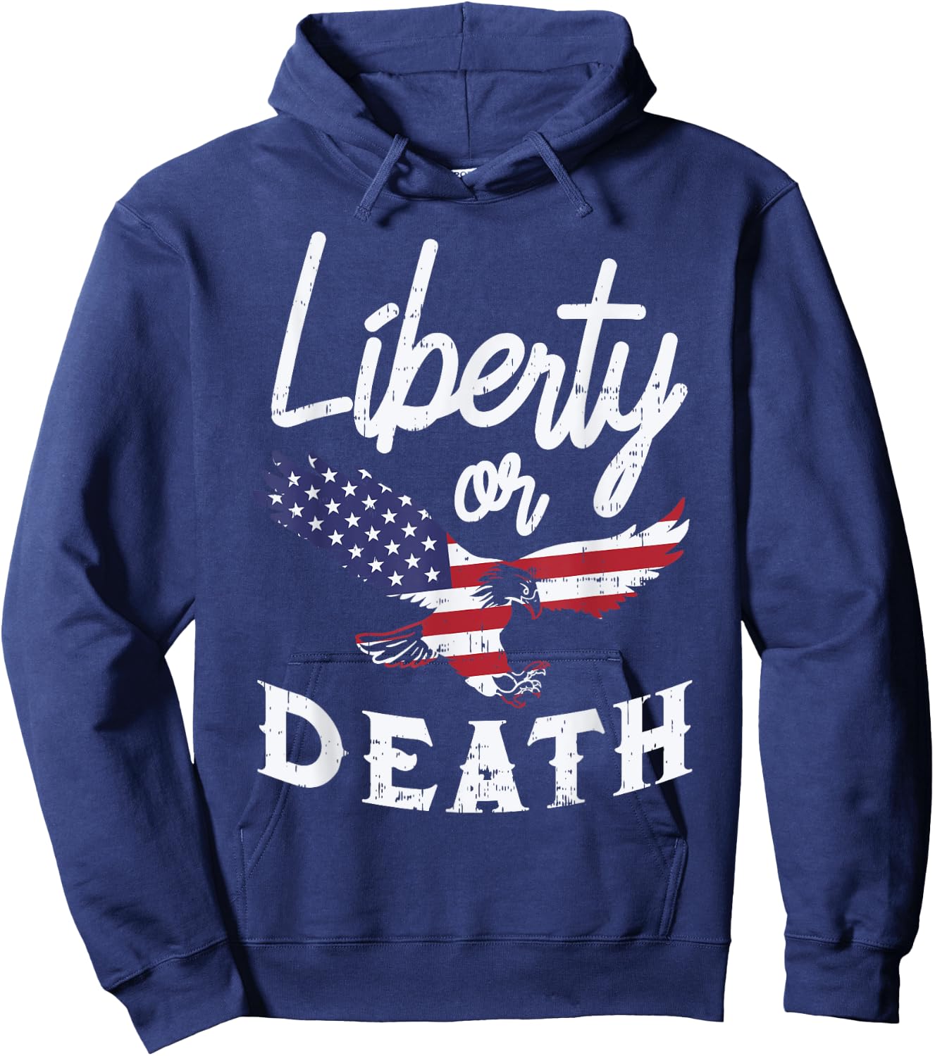 Liberty Or Death Vintage 4th Of July USA Pride Patriot Women Men Hoodie - Hoodie | Navy