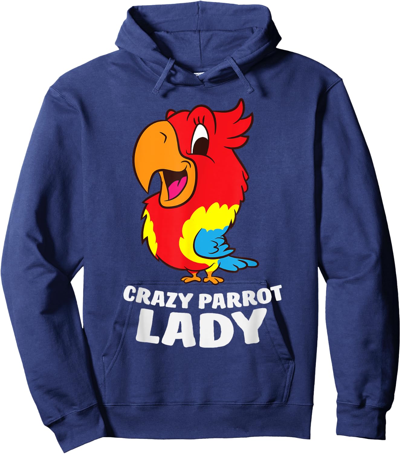 Crazy Parrot Lady Funny Parrot Girl Hoodie - Hoodie | Navy