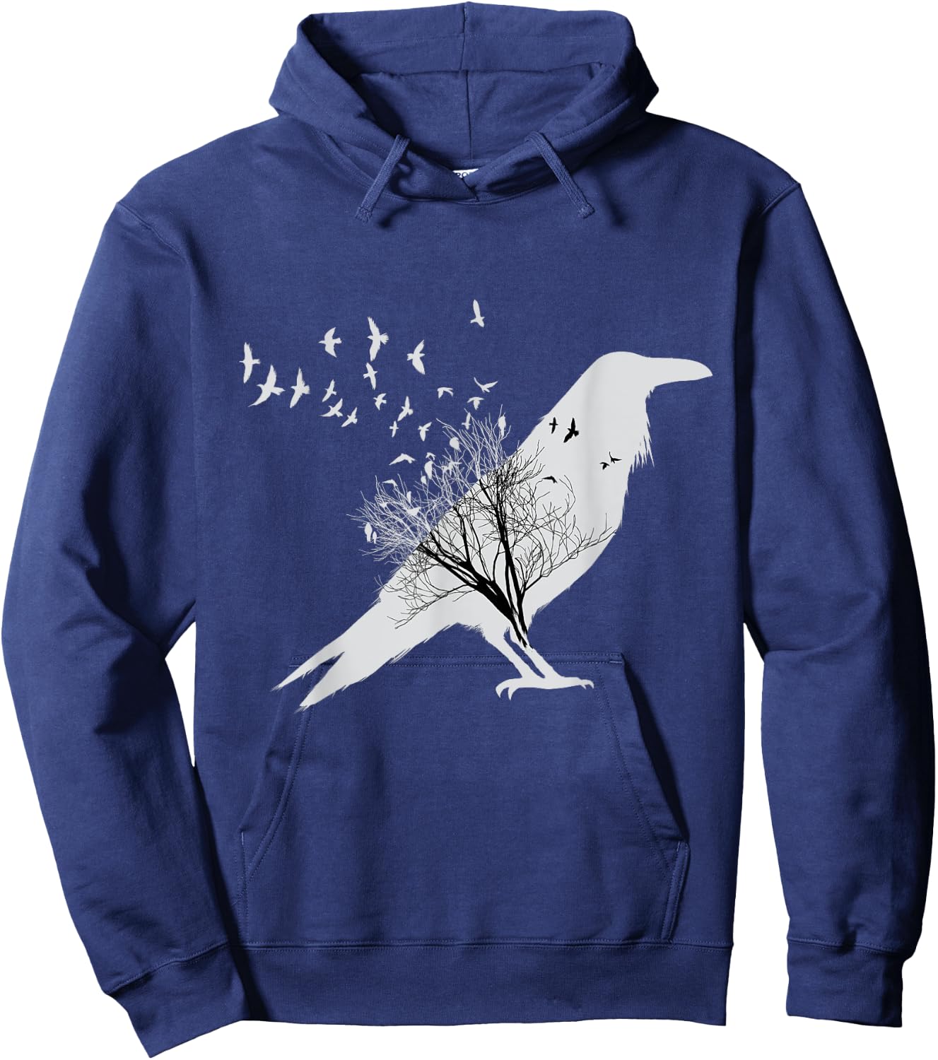 Black Crow Bird Hoodie - Hoodie | Navy