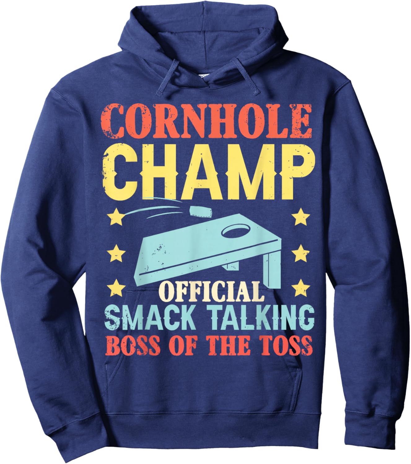 Cornhole Champ Official Smack Talking Boss Of The Toss Hoodie - Hoodie | Navy