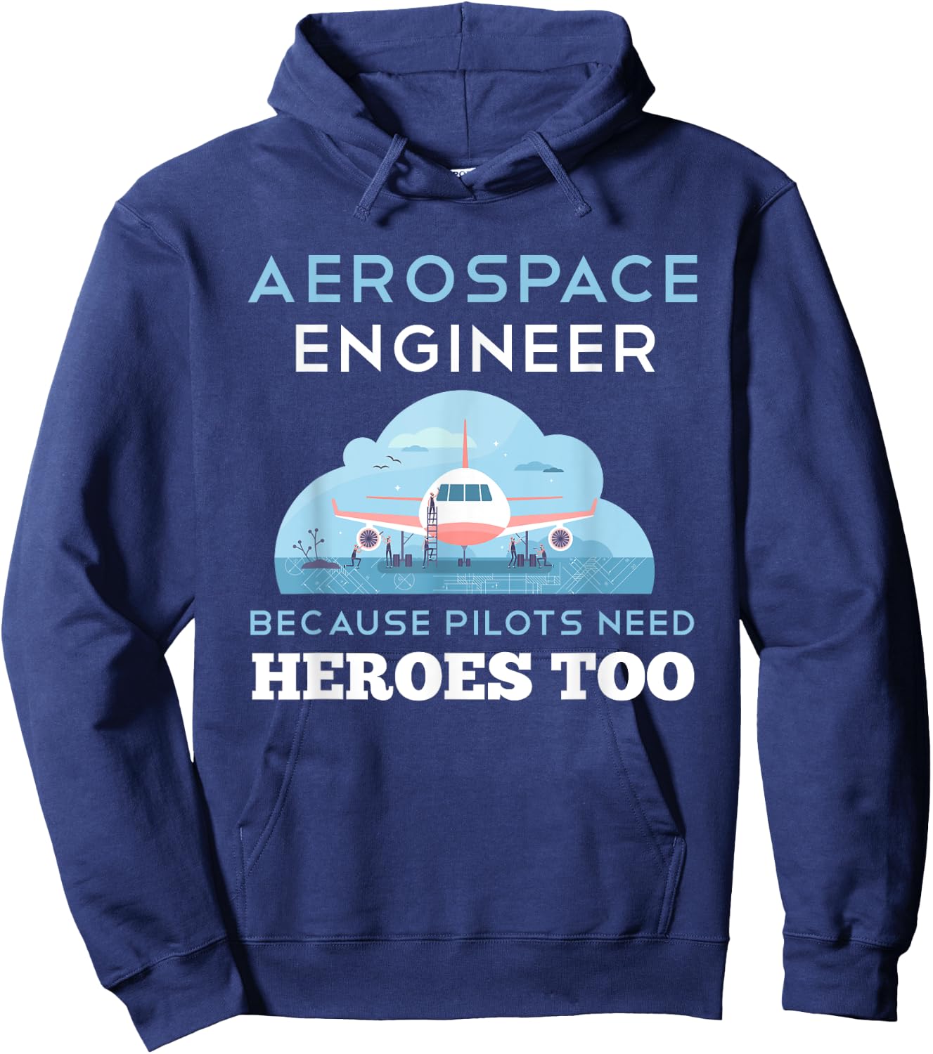 Aerospace Engineer Shirt Funny Aerospace Engineering Gift Hoodie - Hoodie | Navy