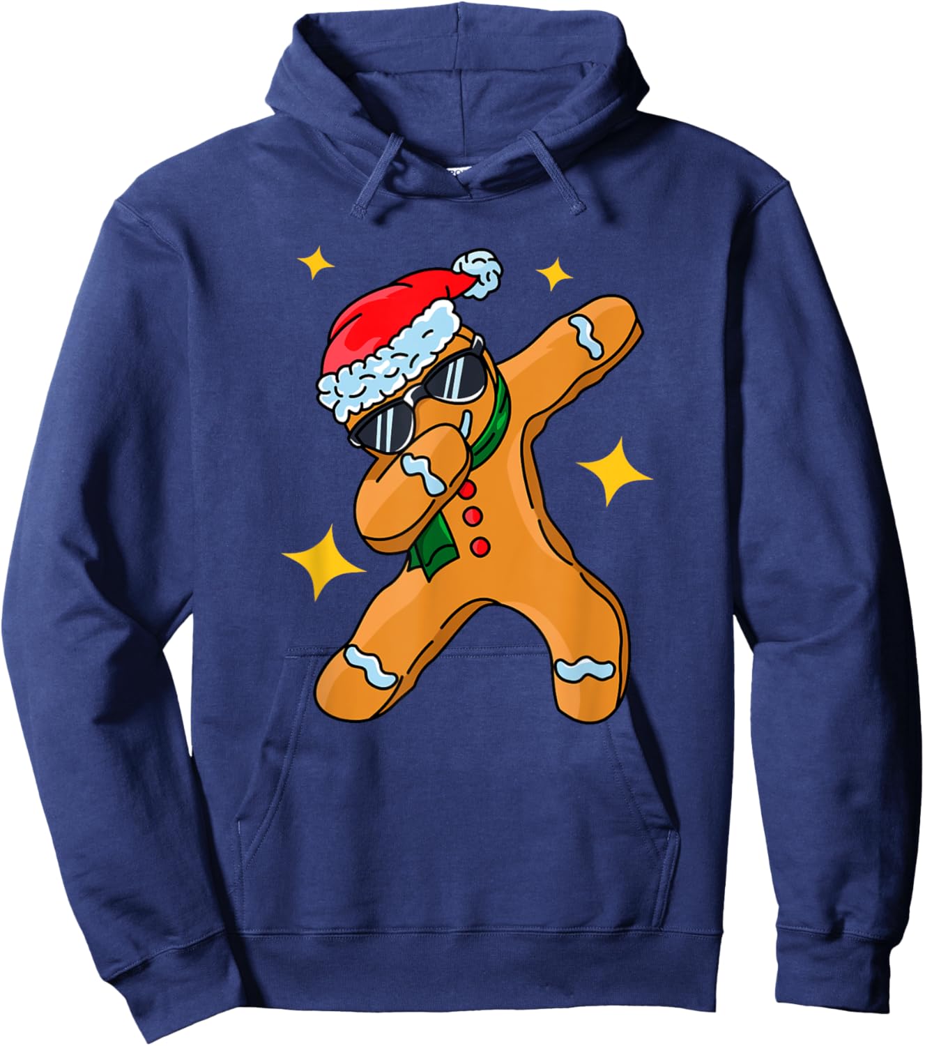 Dabbing Gingerbread Christmas Funny Merry Christmas Hoodie - Hoodie | Navy