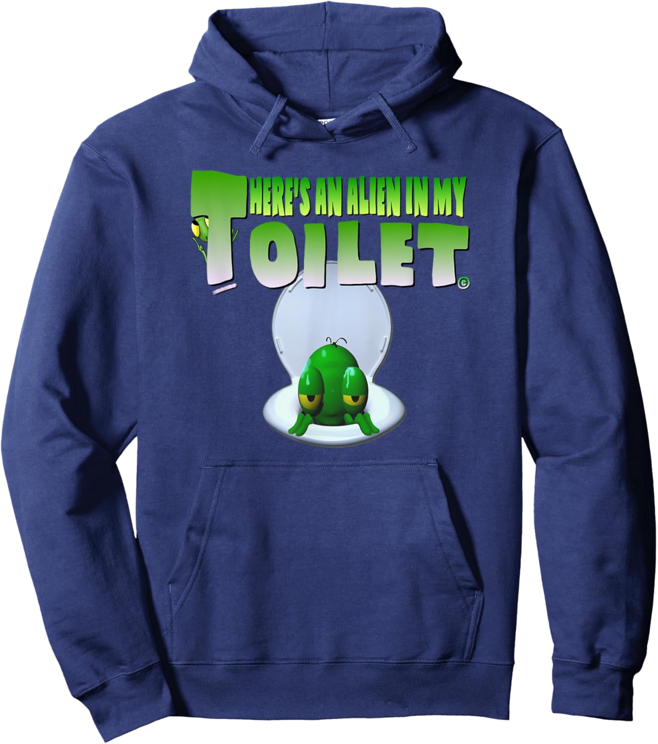 There's an Alien in my Toilet - Iconic Toilet Scene Hoodie - Hoodie | Navy