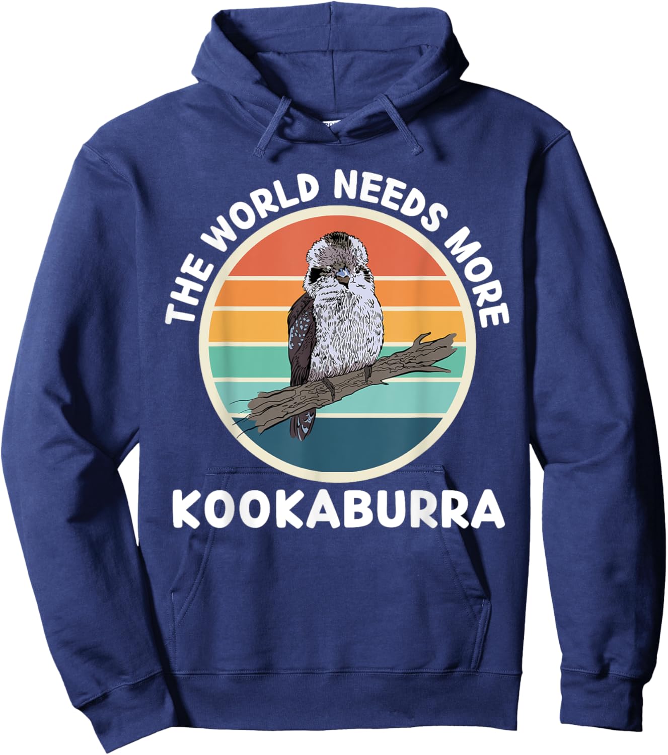 Vintage The World Needs More Kookaburra Bird Lover Hoodie - Hoodie | Navy