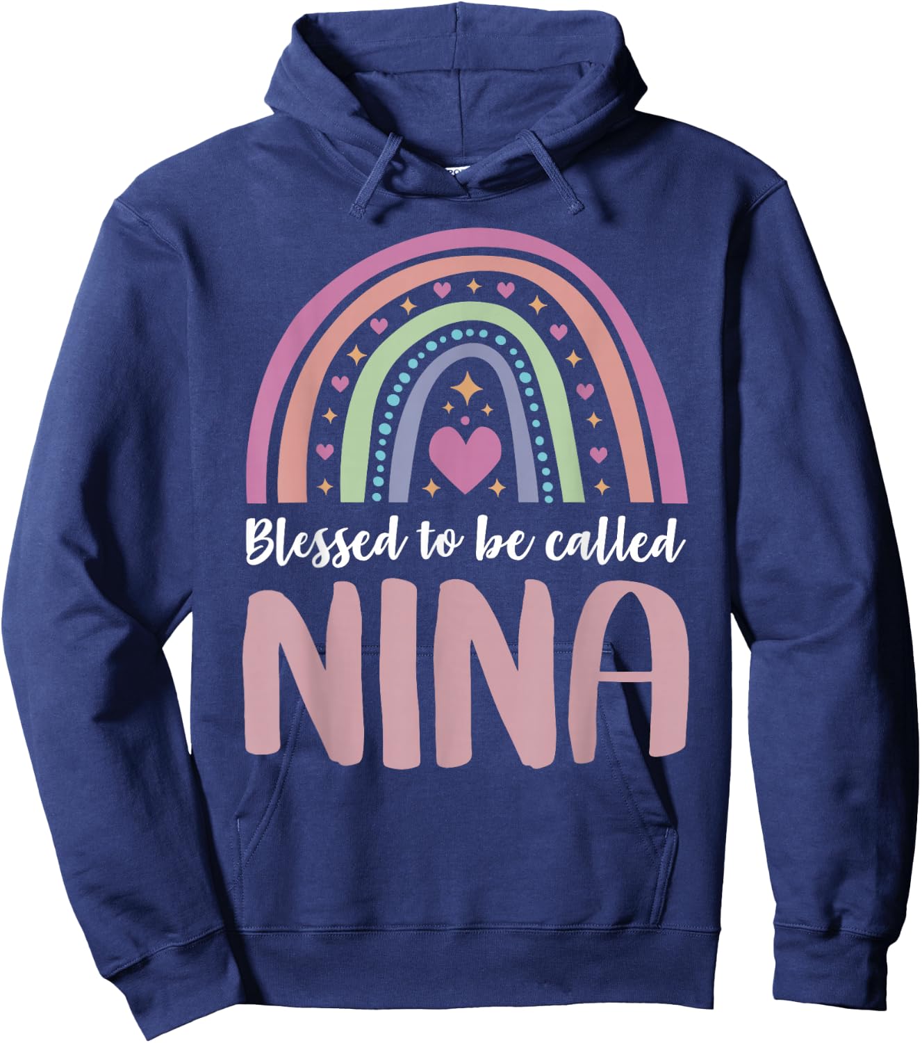 Nina Shirt for Grandma Women Mothers Day Blessed Nina Hoodie - Hoodie | Navy