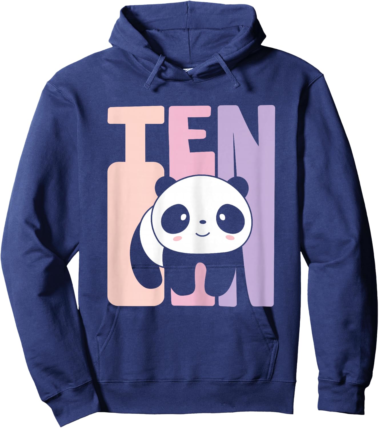 10th Birthday Girl Cute Panda Panda Bear 10 Years Old Hoodie - Hoodie | Navy