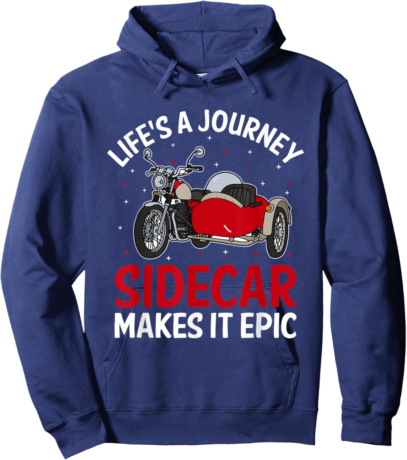 Sidecar Motorcycle Motorcyclist Bike Motorbike Sidecar Rider Hoodie - Hoodie | Navy