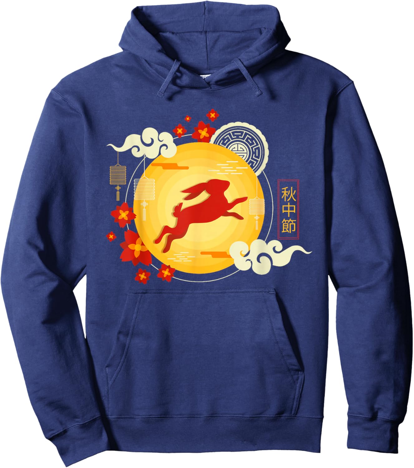 Mid-autumn festival Traditional Chinese moon goddess Girls Hoodie - Hoodie | Navy