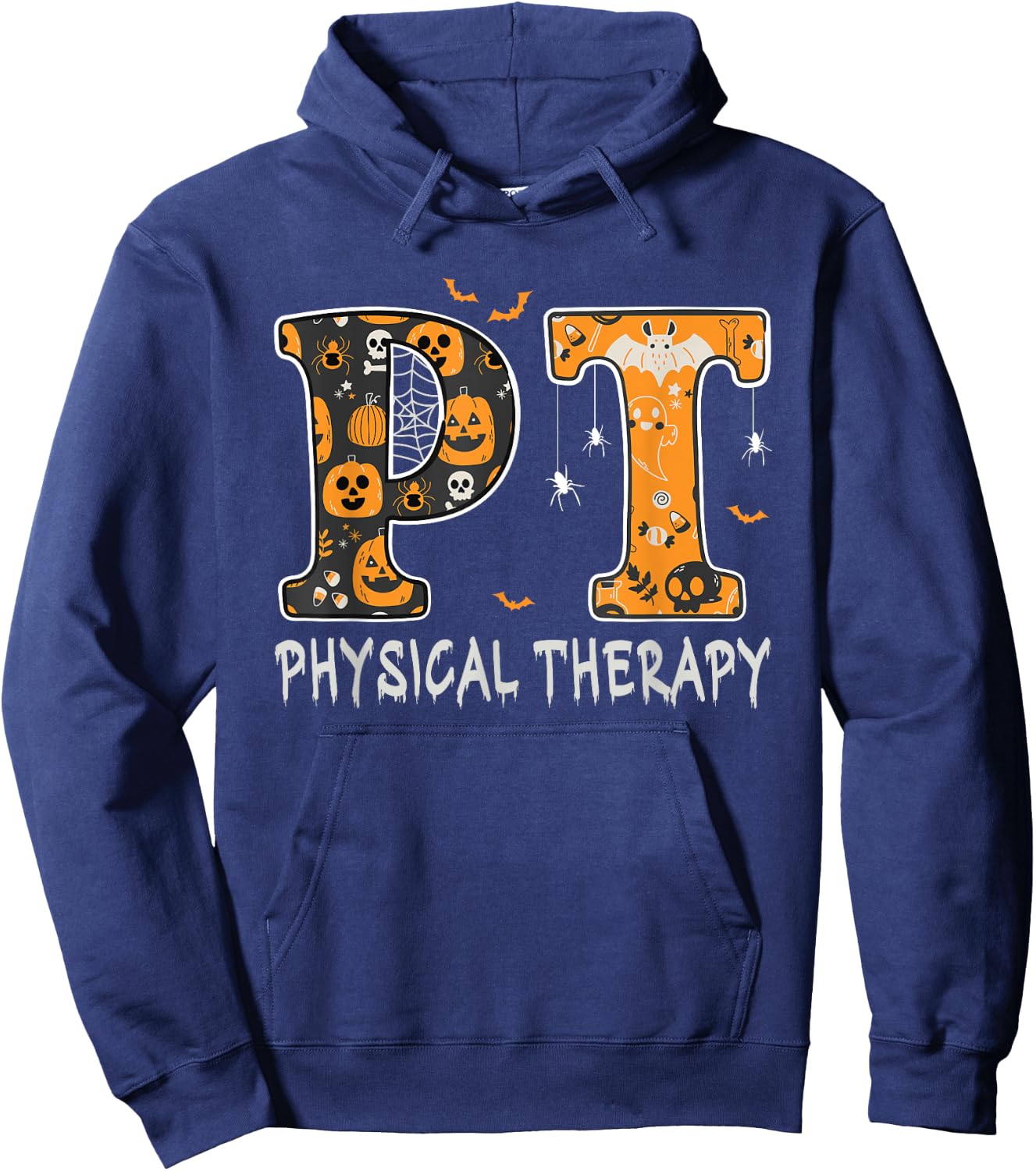 Physical Therapist pt halloween physical therapy spooky Hoodie - Hoodie | Navy