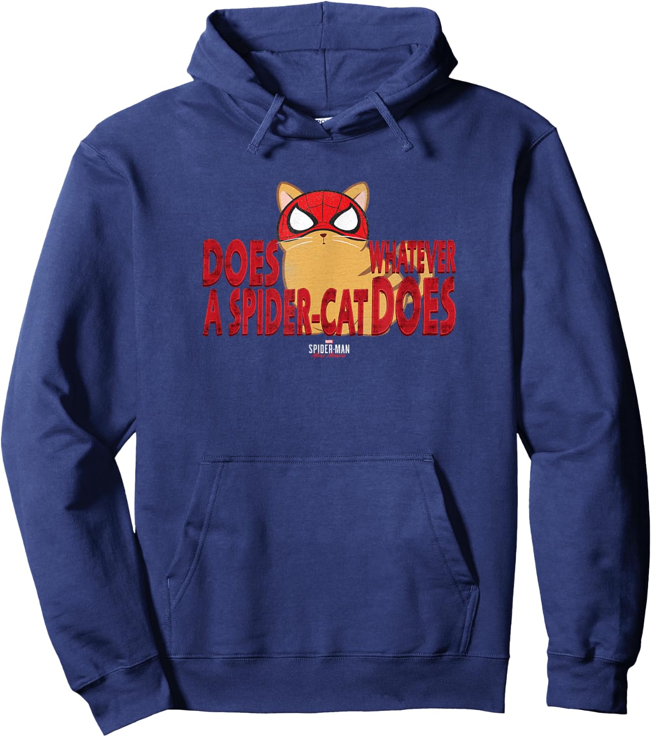 Marvel Spider-Man: Miles Morales Spider-Cat Does Whatever Hoodie - Hoodie | Navy