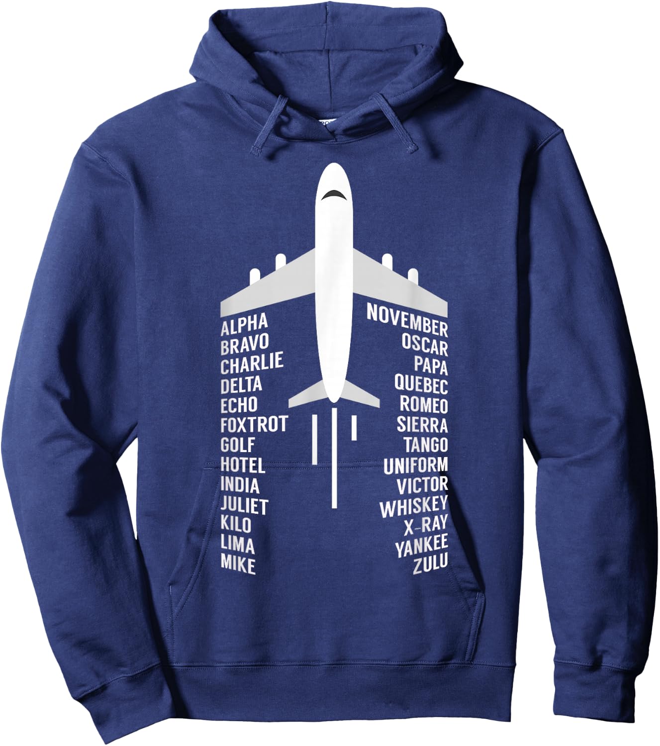 Phonetic Alphabet Aviation Pilot Aeroplane Aeroplane Gift Hoodie - Hoodie | Navy