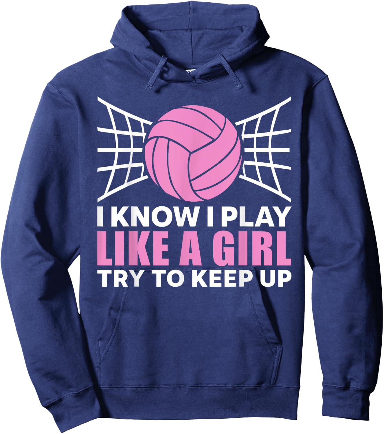 Cool Volleyball Girls Ladies Setter Libero Coach Hoodie - Hoodie | Navy