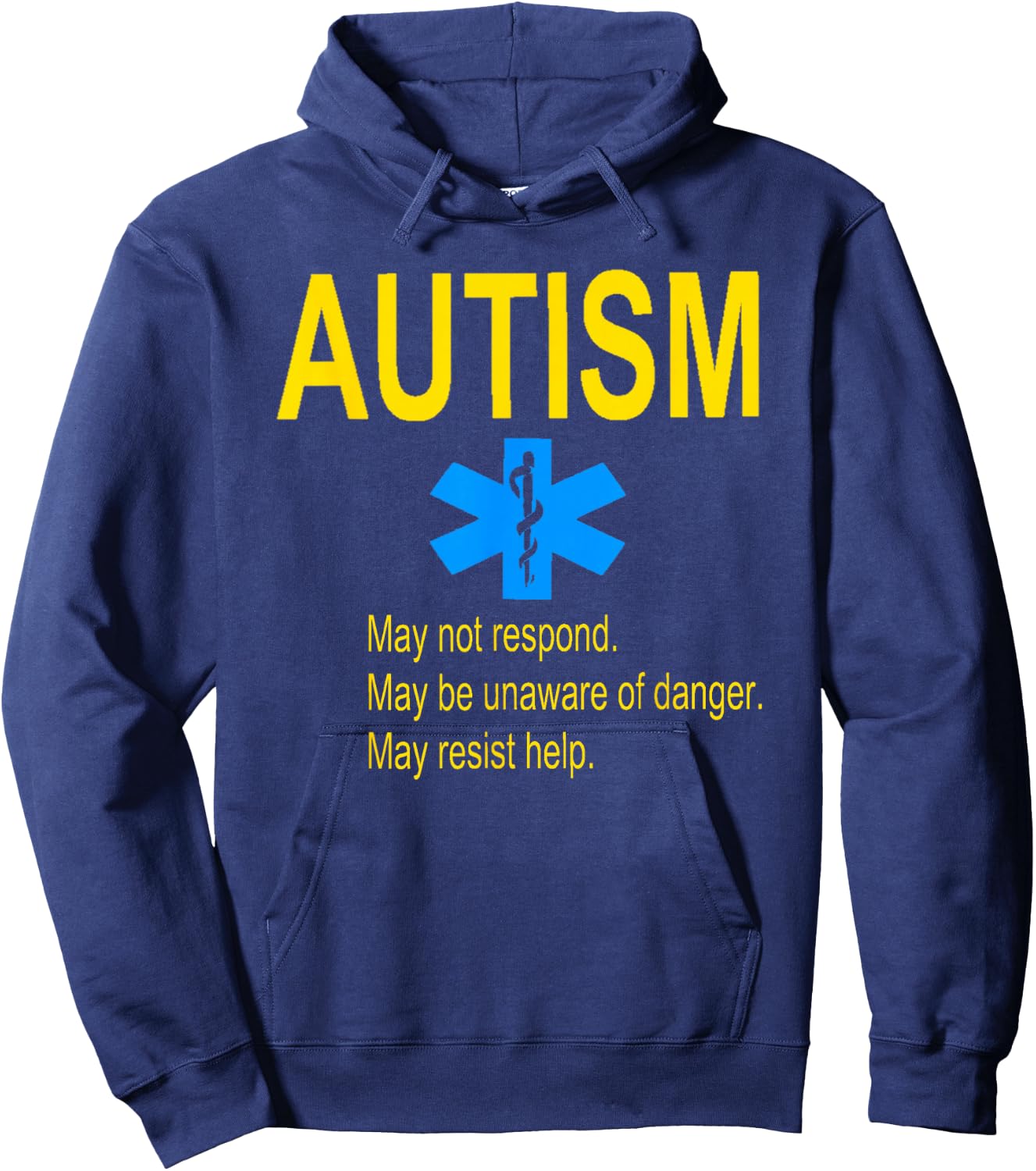 Autism For Kids Medical Alert Hoodie - Hoodie | Navy