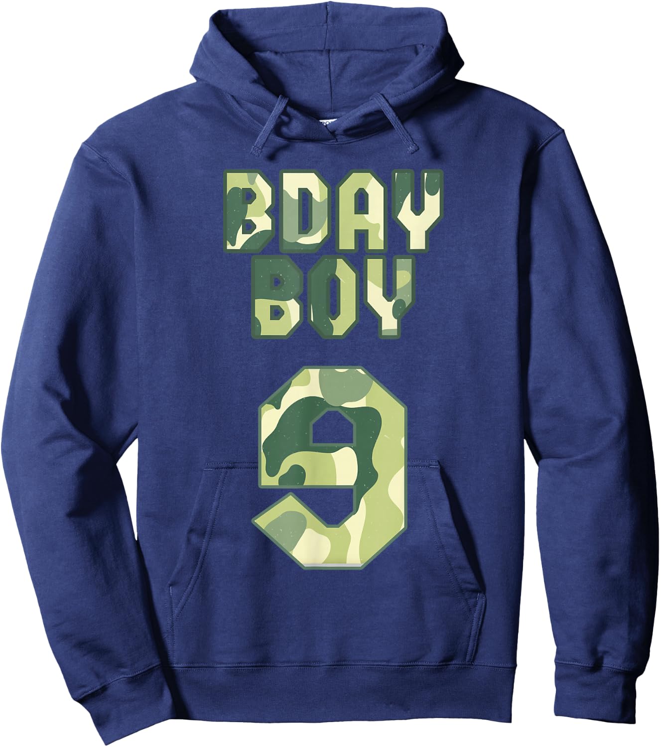 BDAY BOY Military Little Officer 9th Birthday My Camouflage Hoodie - Hoodie | Navy