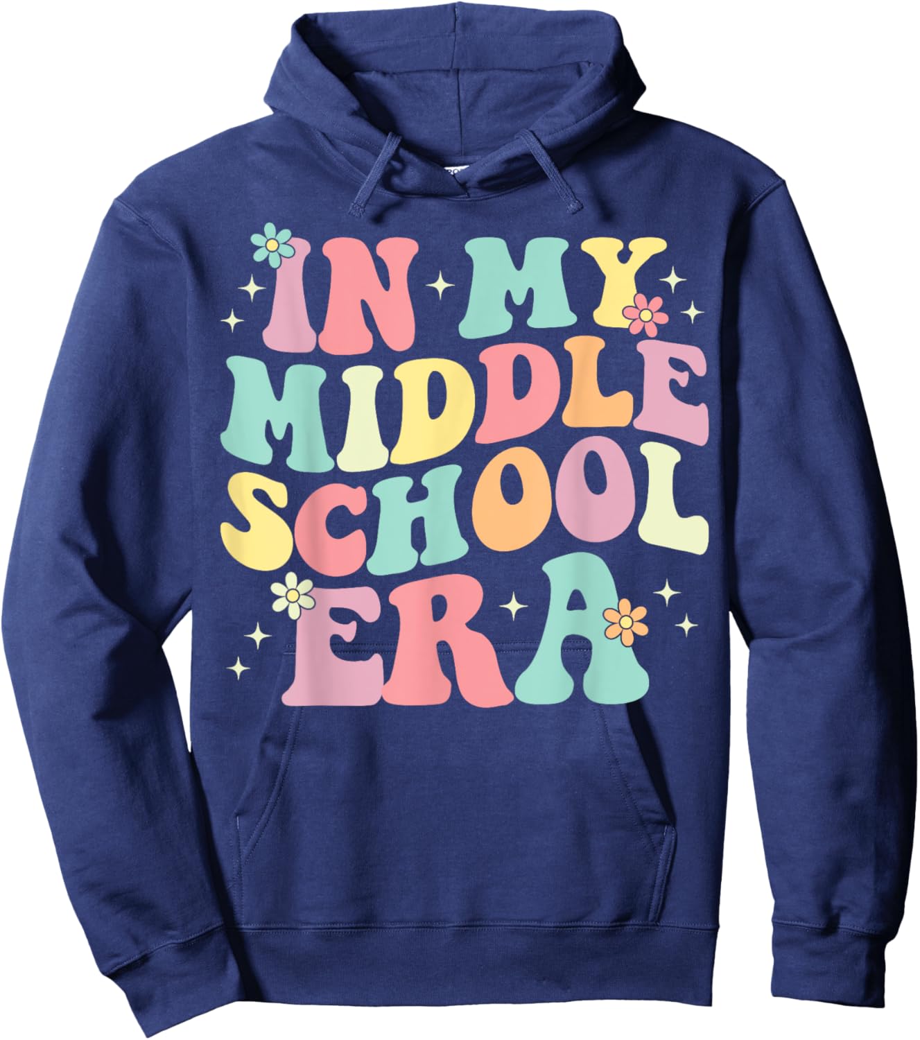Groovy In My Middle School Era Back To School Teacher Hoodie - Hoodie | Navy