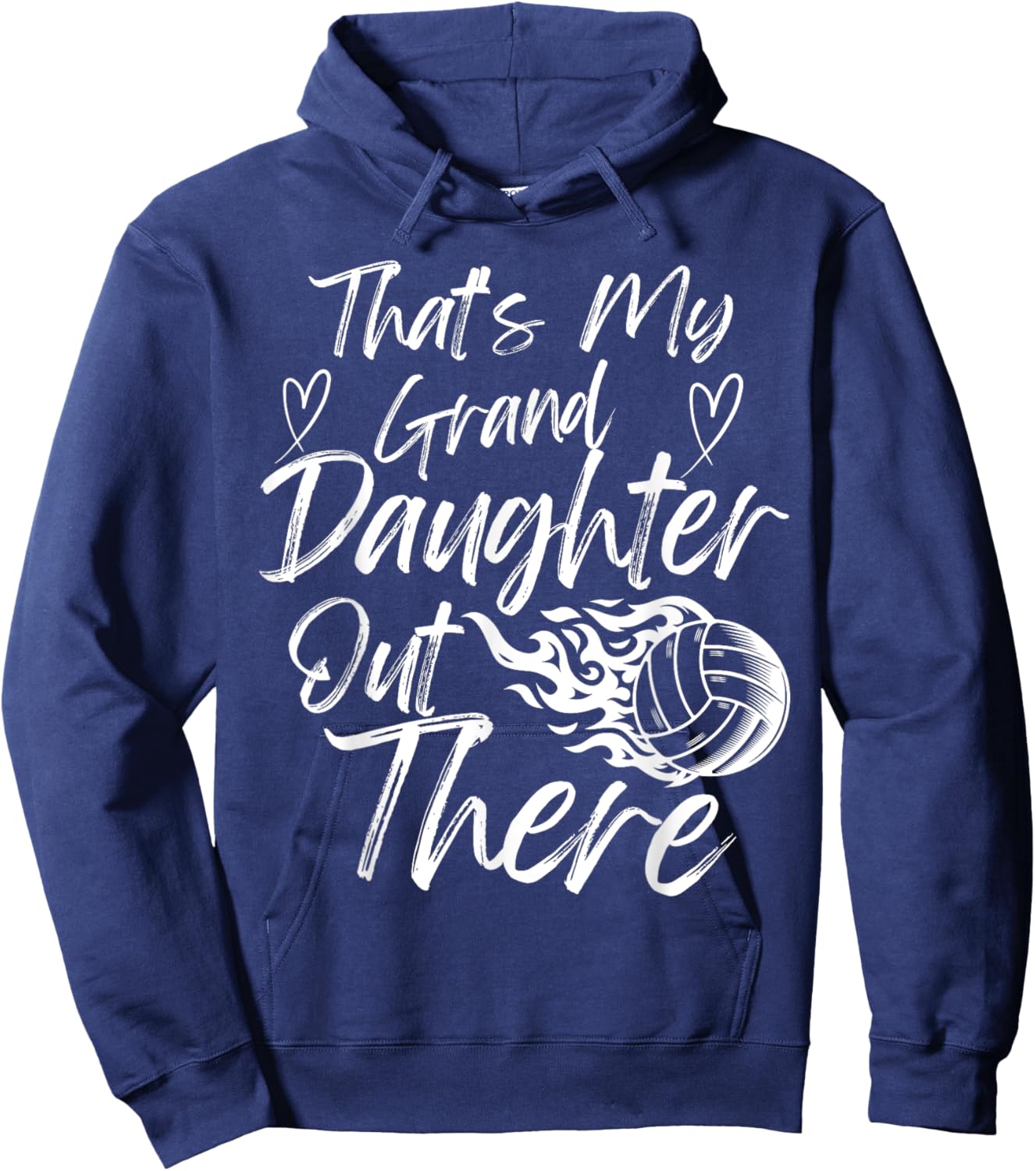 That's My Granddaughter Out There Volleyball Grandma Grandpa Hoodie - Hoodie | Navy