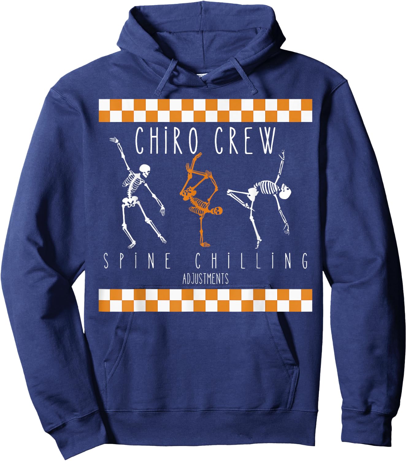 Skeleton Dancing Chiro Crew Chiropractor Halloween Costume Hoodie - Hoodie | Navy
