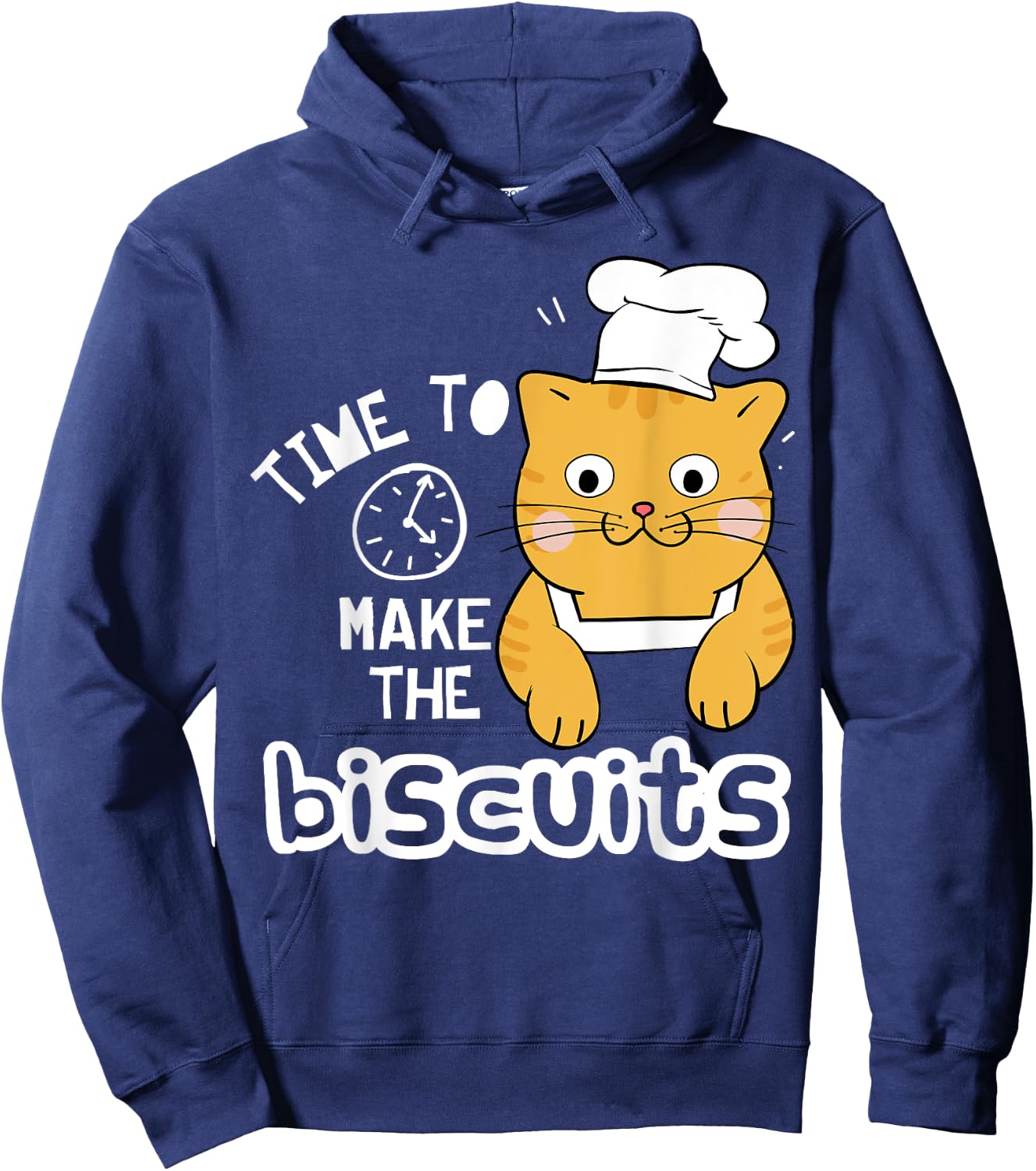 Chef Cat - Time To Make Biscuits Women Hoodie - Hoodie | Navy