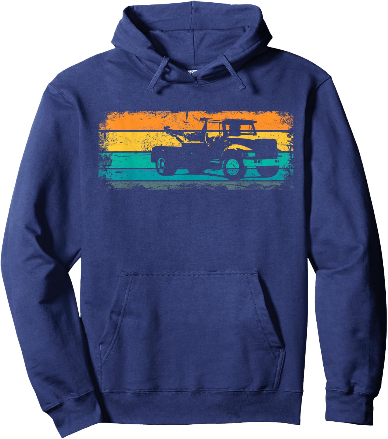 Retro Tow Truck Tow Truck - Vintage Towing Service Hoodie - Hoodie | Navy