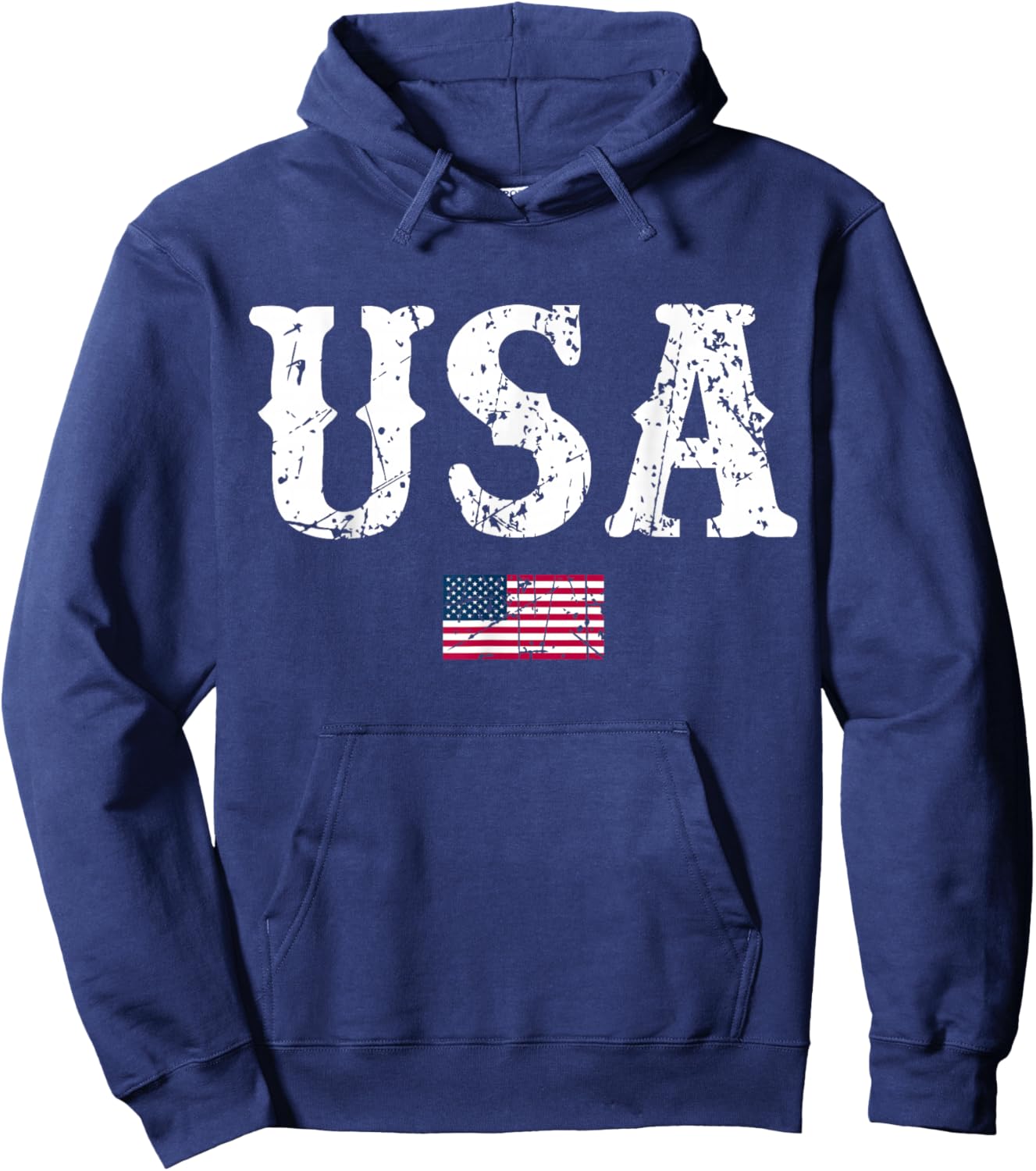 USA United States of America American Flag July 4th Hoodie - Hoodie | Navy