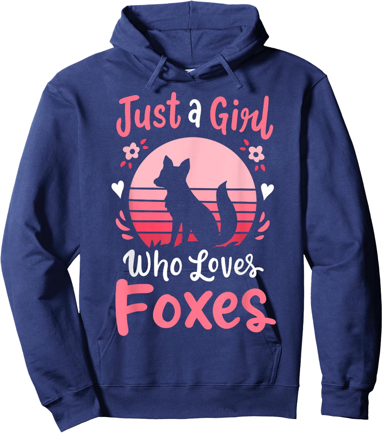 Fox Just a Girl Who Loves Foxes Hoodie - Hoodie | Navy