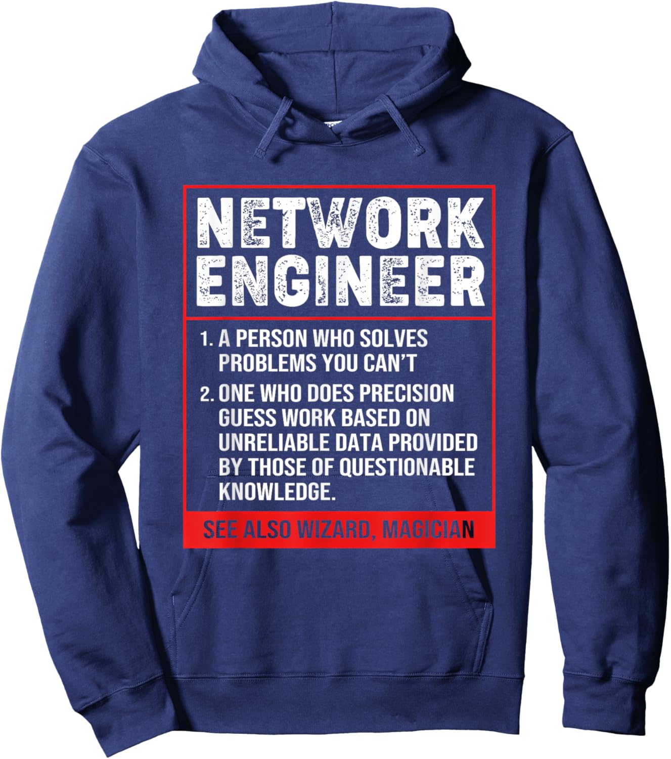 Funny Network Systems Admin Network Engineer Definition Hoodie - Hoodie | Navy