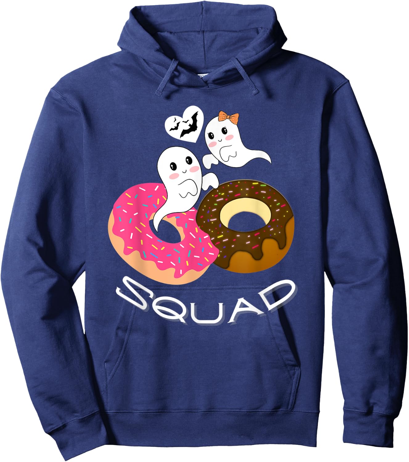 Cute Halloween Donut Squad Boy Girl Party Birthday Lover Hoodie - Hoodie | Navy