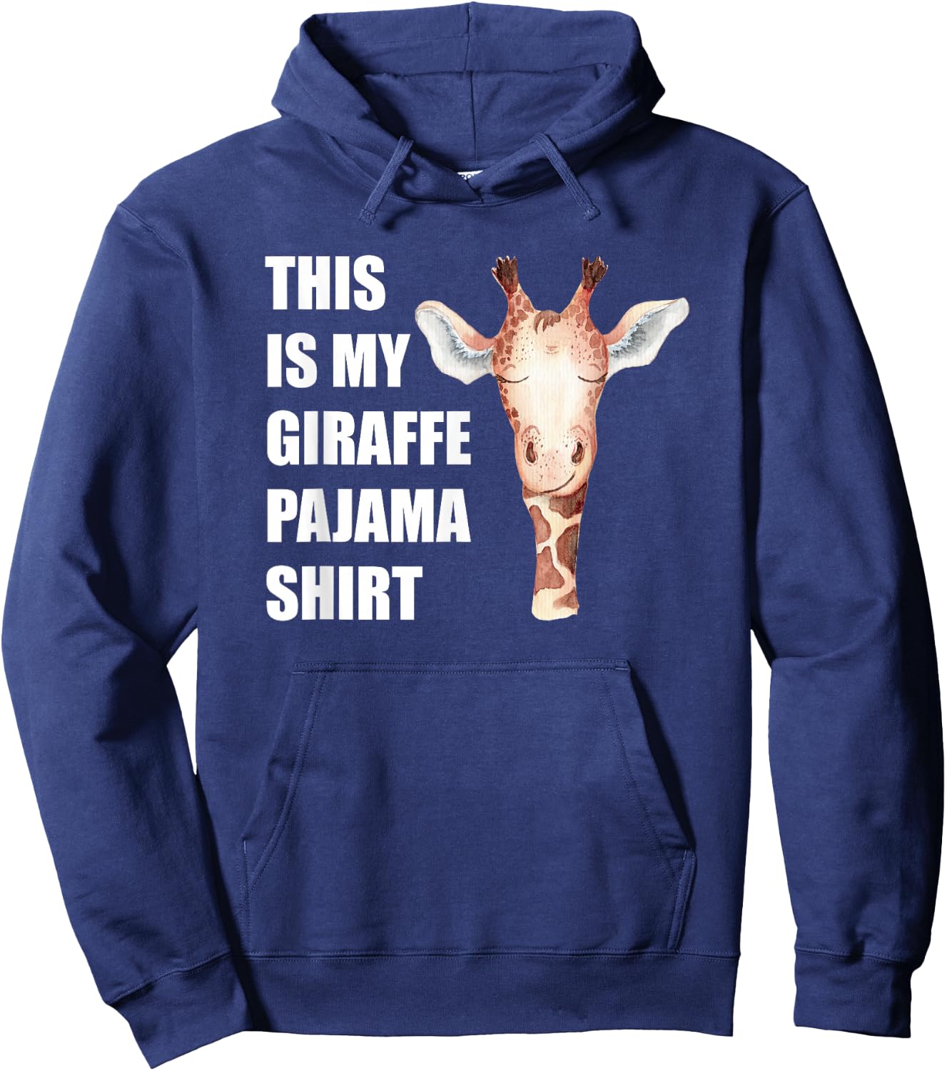 This is My Giraffe Pajama Shirt Funny Bedtime Hoodie - Hoodie | Navy