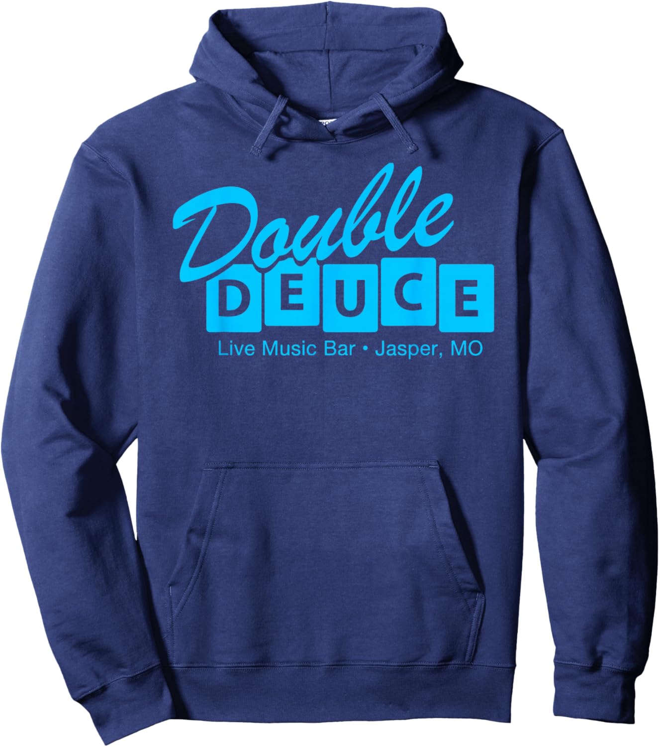 Double Deuce Funny Retro Road Side Bar House Hoodie - Hoodie | Navy