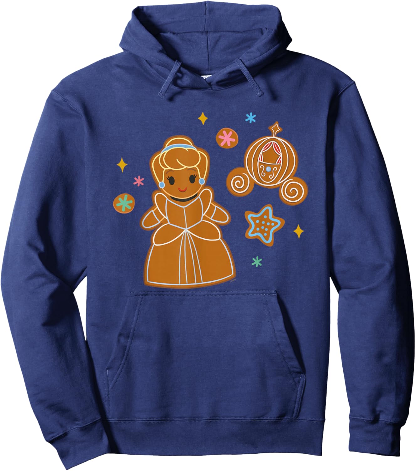 Disney Princess Holiday Christmas Gingerbread Cinderella Hoodie - Hoodie | Navy