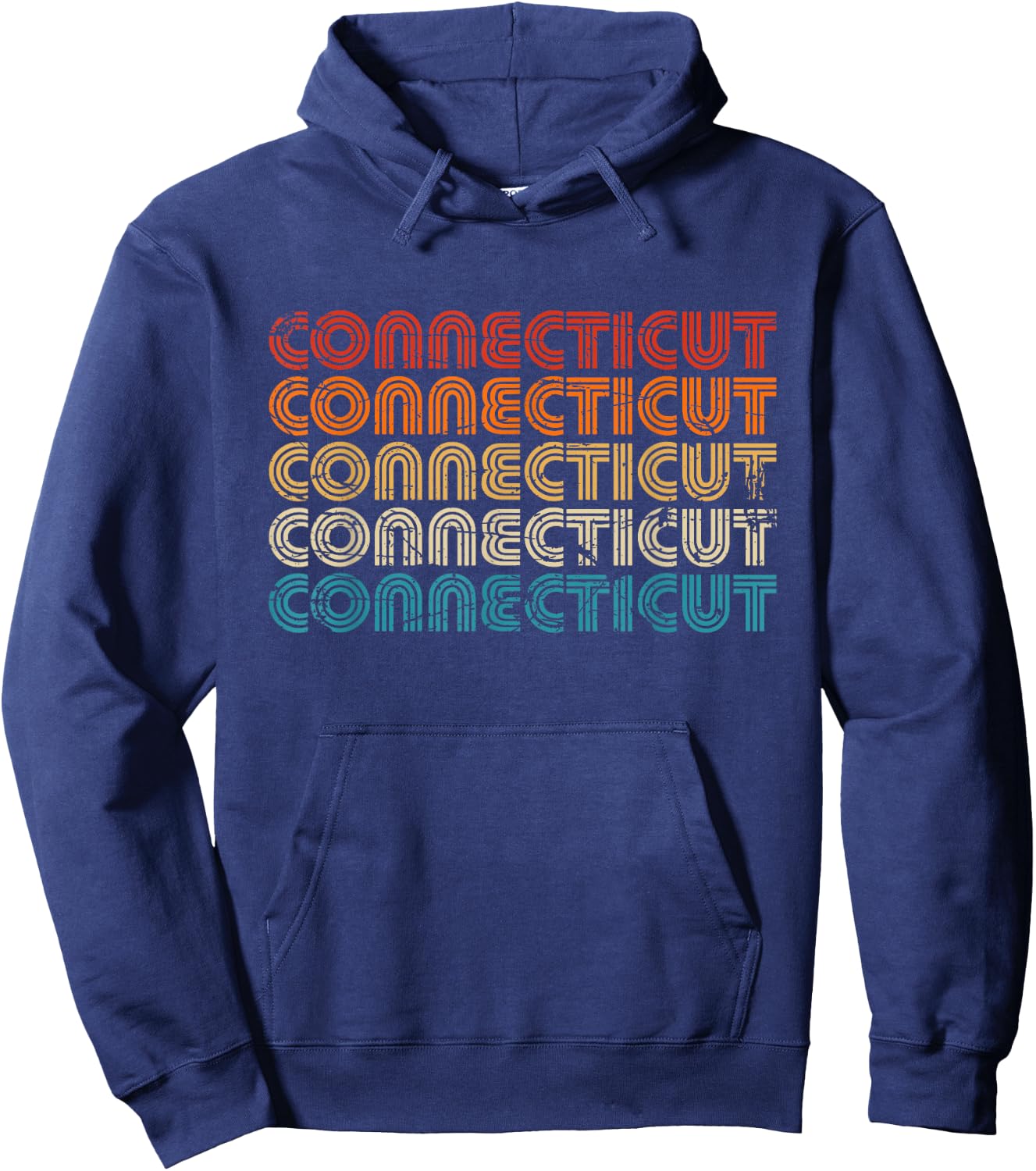 Connecticut State Country Retro Vintage Women Youth Hoodie - Hoodie | Navy