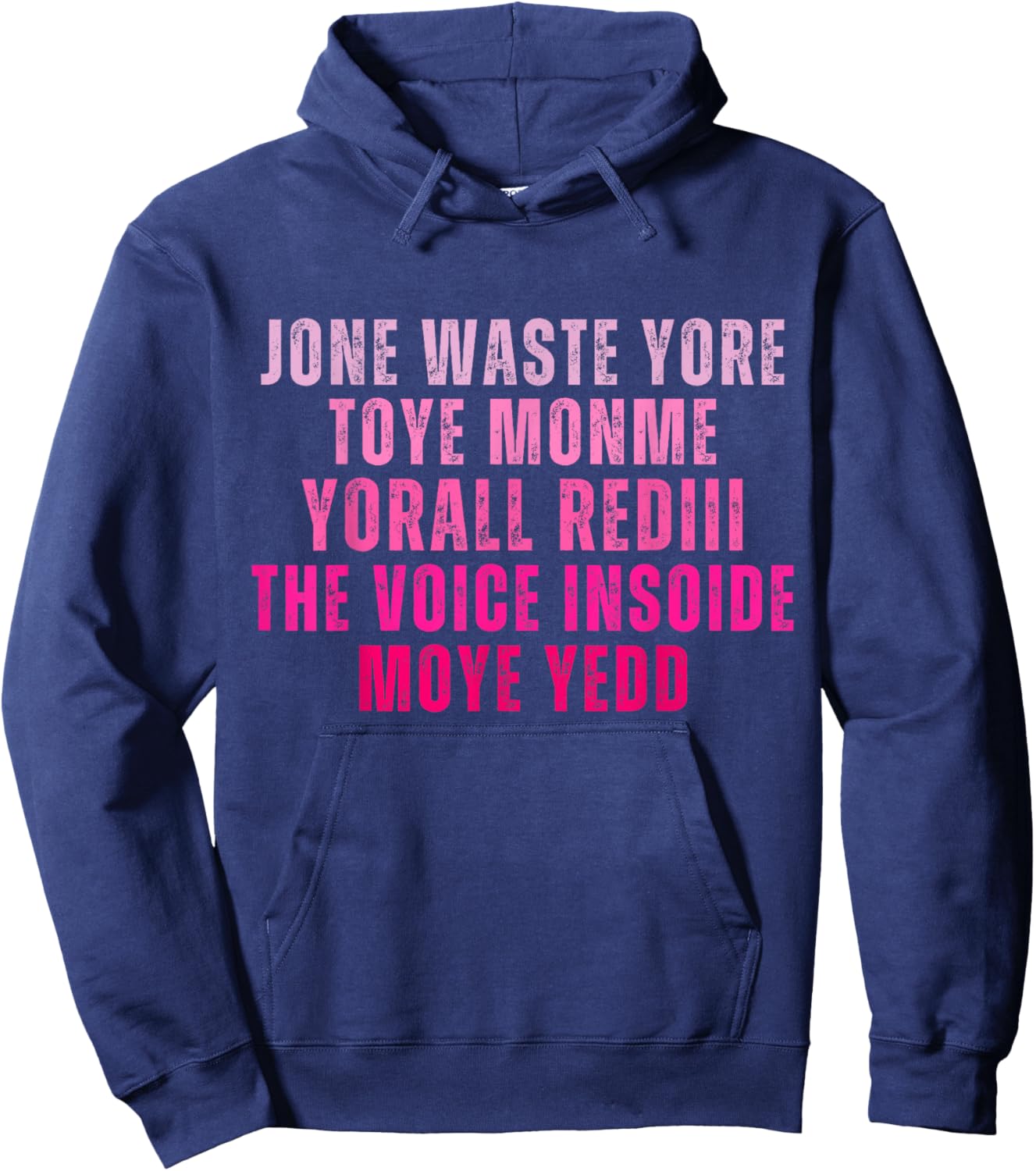 Don't Waste Your Time On Me You're Already The Voice Inside Hoodie - Hoodie | Navy