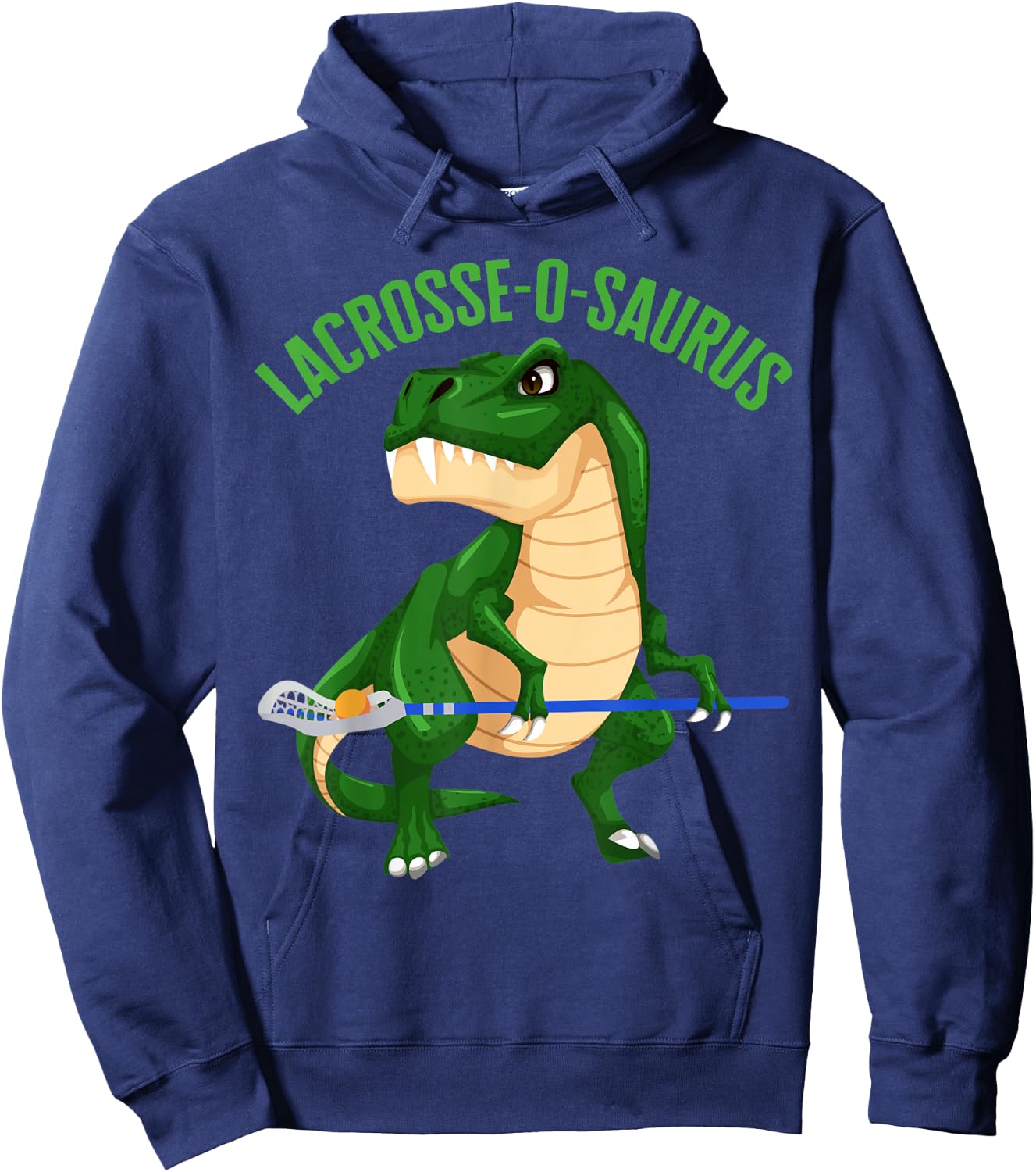 Lacrosse-O-Saurus Gear Champ Goal Laxer Lax Laxing Lacrosse Hoodie - Hoodie | Navy