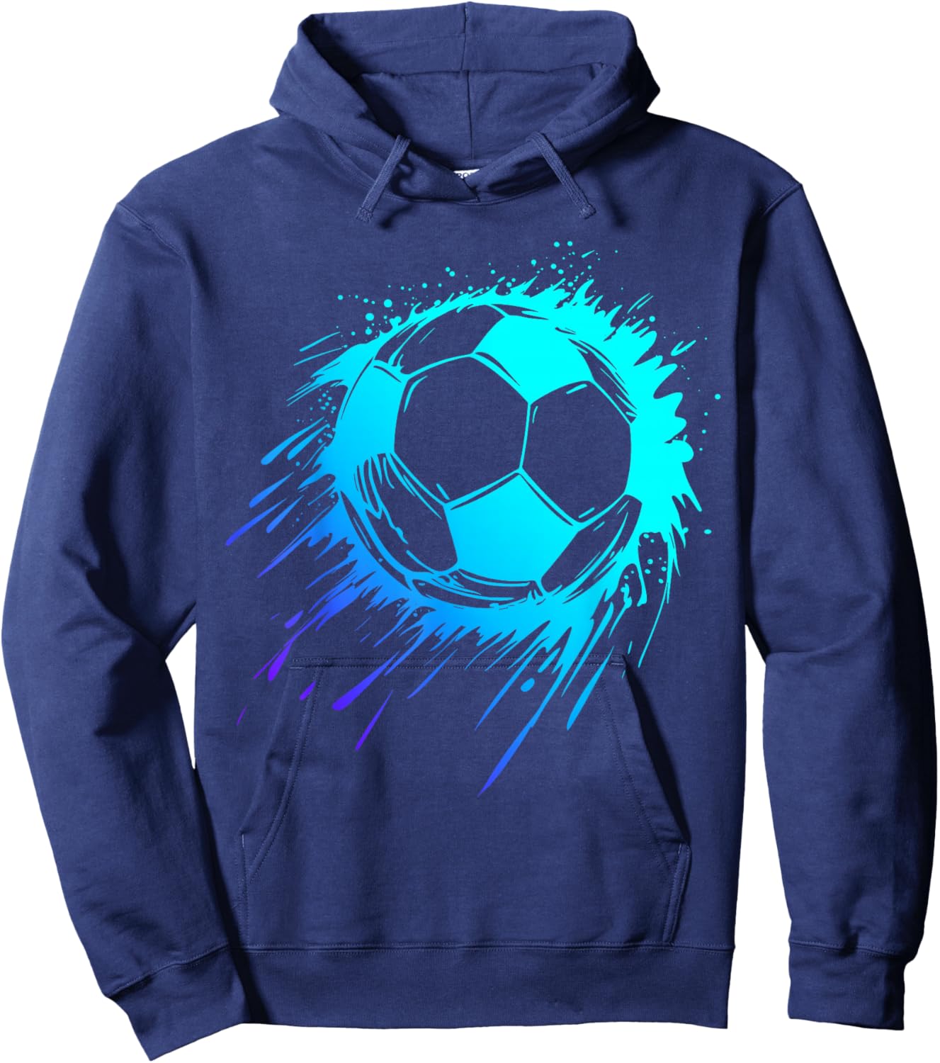 Blue Soccer Ball Soccer Player Soccer Boys Soccer Hoodie - Hoodie | Navy