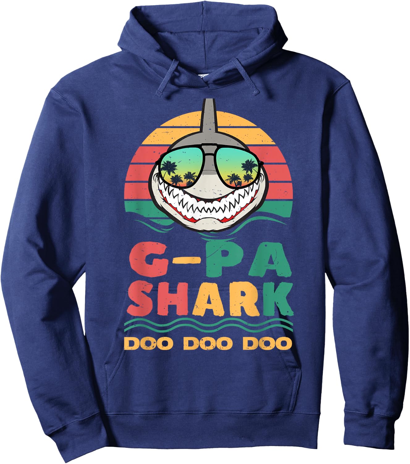 G-pa Shark Father's Day Papa Dad Grandpa Men Gift Hoodie - Hoodie | Navy