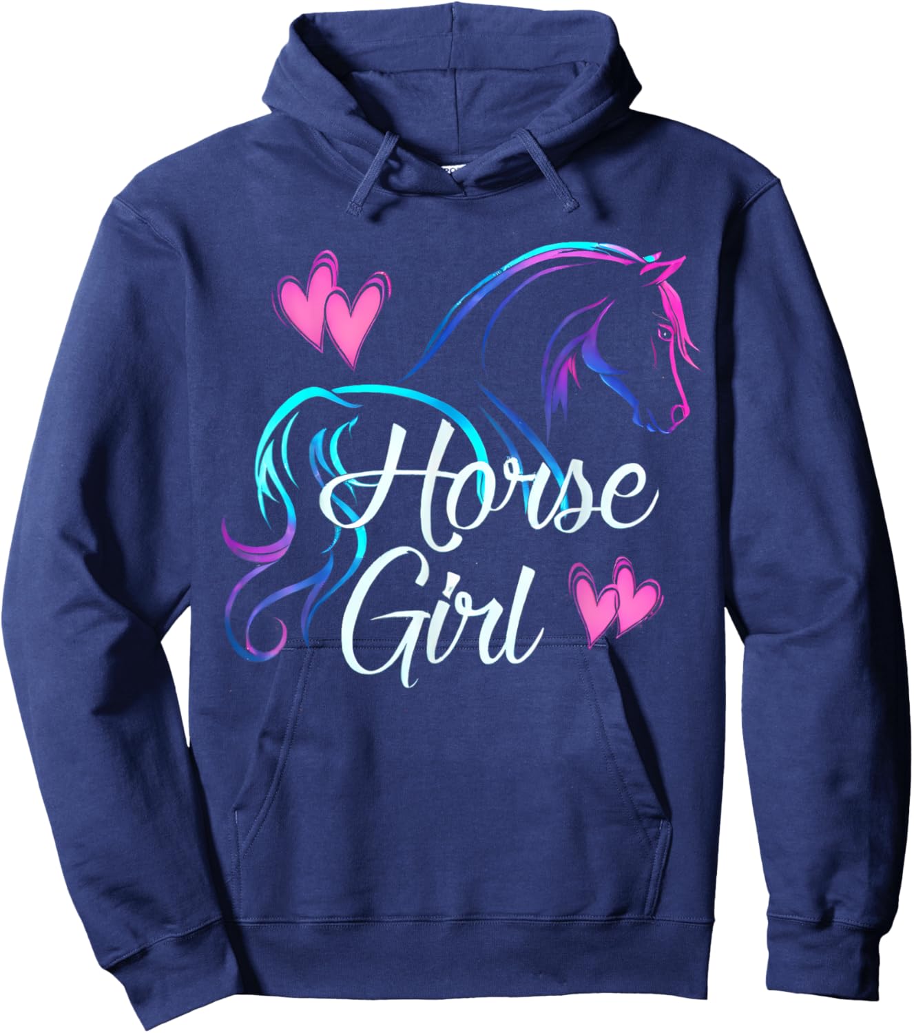 Horse Girl Riding Horse Girl Love Riding Fun for Kids and Women Hoodie - Hoodie | Navy