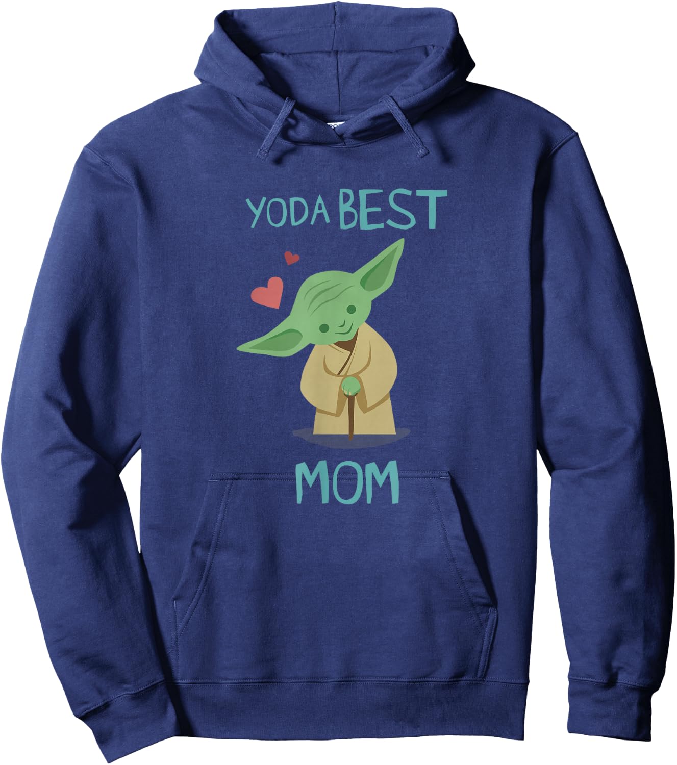 Star Wars Yoda Best Mom Yoda Chibi Portrait Hoodie - Hoodie | Navy
