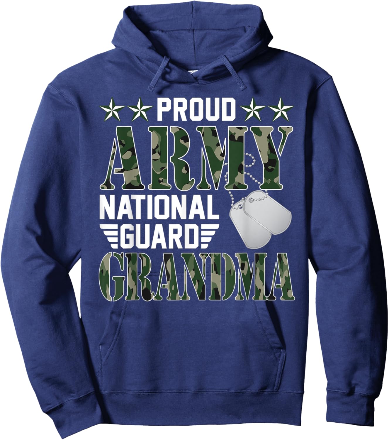 Proud Army National Guard Grandma Military Family Veteran Hoodie - Hoodie | Navy