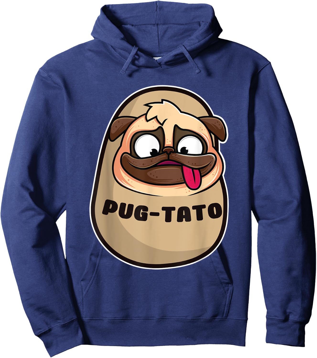 Pugtato Cute Pug Potato Dog Lover Funny Design And Style Women Hoodie - Hoodie | Navy