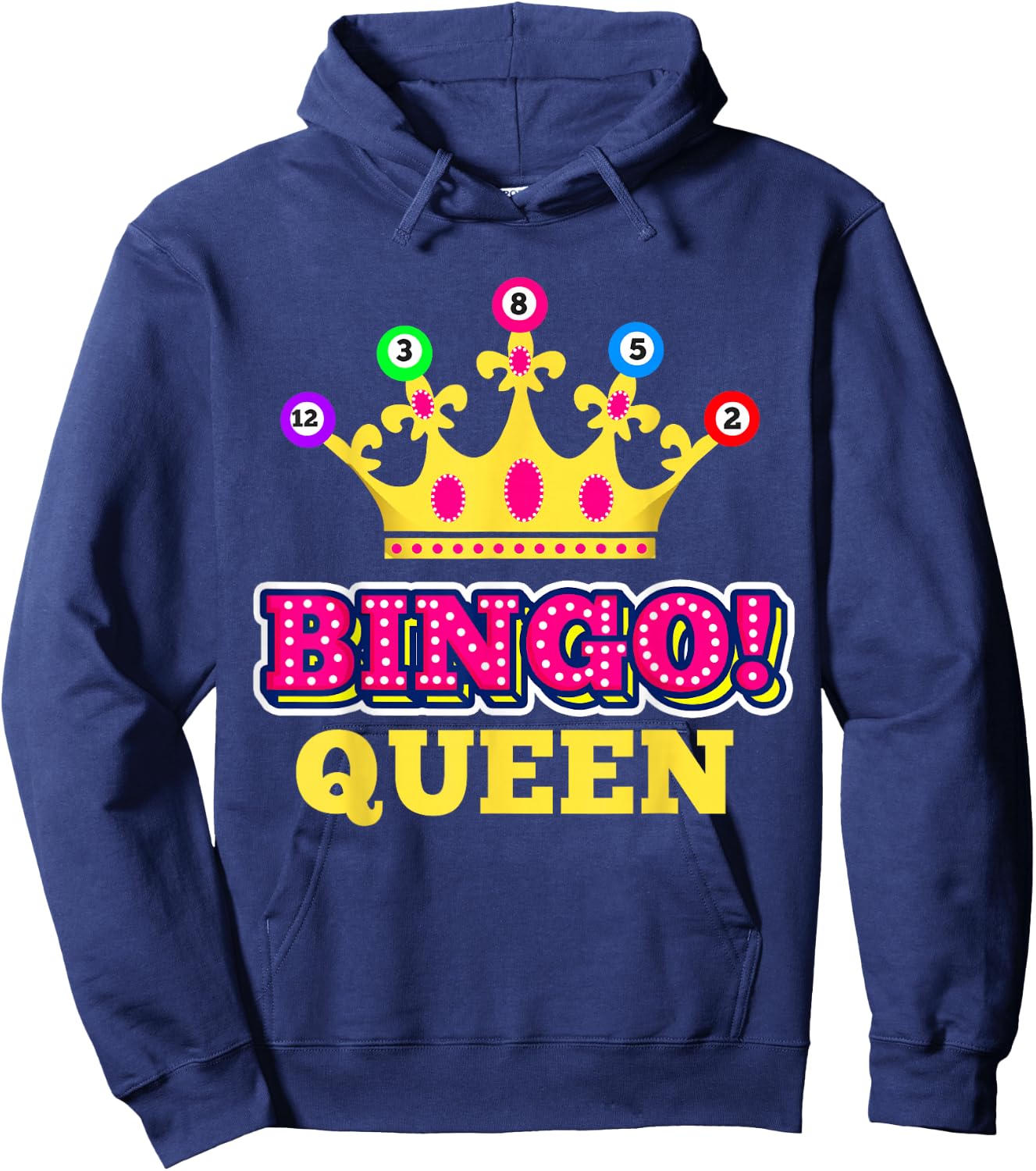 Bingo Queen Bingo Player Hoodie - Hoodie | Navy