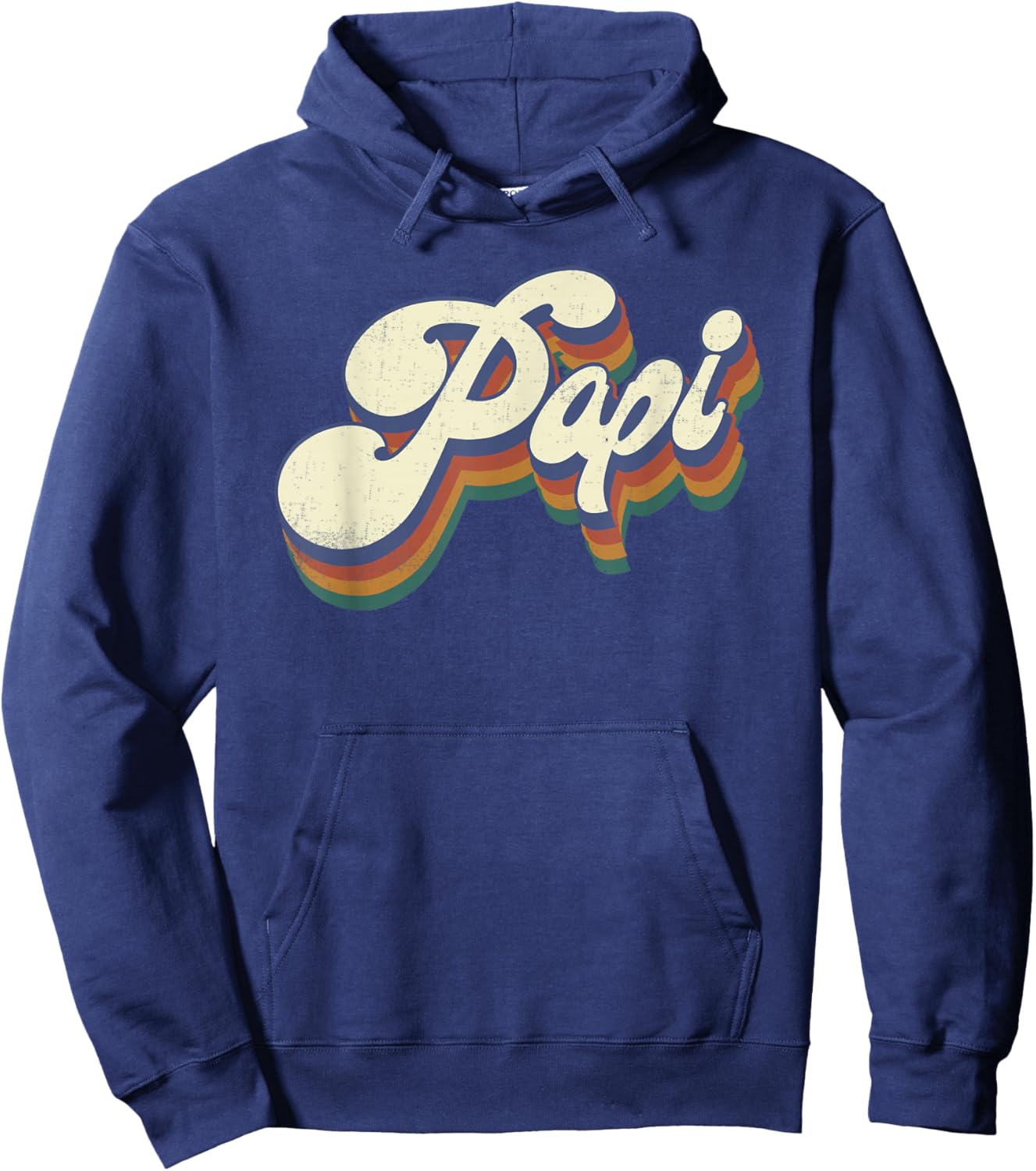 Papi Gifts Retro Vintage Father's Day Papi Hoodie - Hoodie | Navy